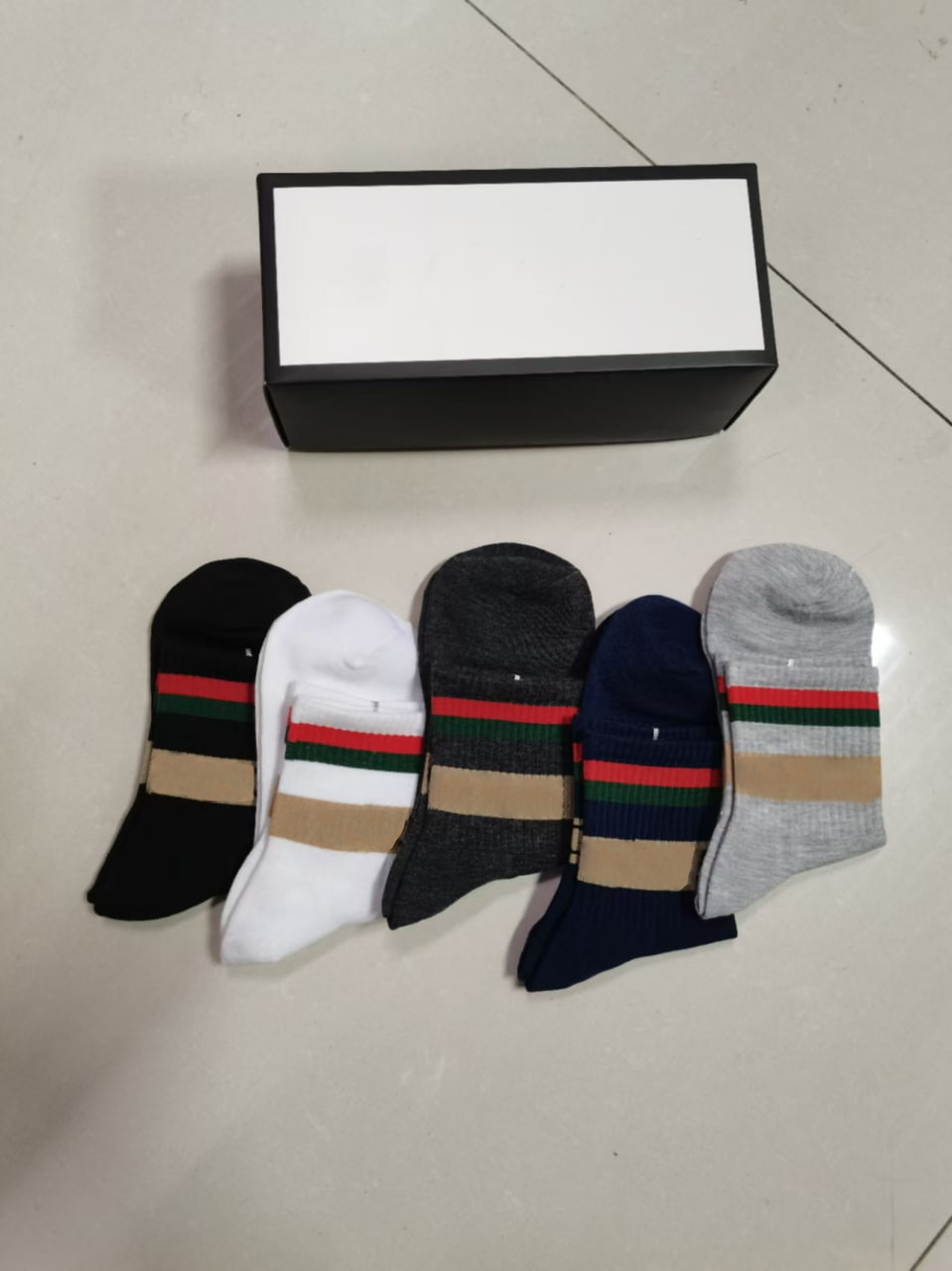 5 Pack Men's Cotton Crew Socks - Soft & Breathable for Everyday Wear, Sports & Casual Outfits