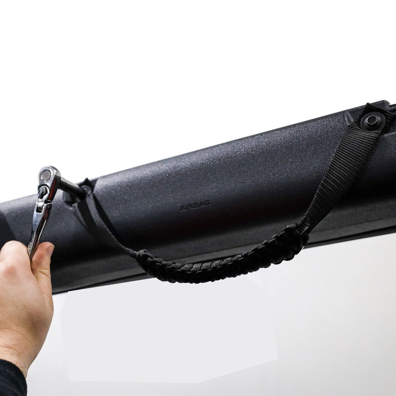 Premium Paracord Roll Bar Grab Handles for 2021-2022 Ford Bronco - Black 4Pcs Interior Accessories | Off-Roading & Adventure-Ready Upgrade