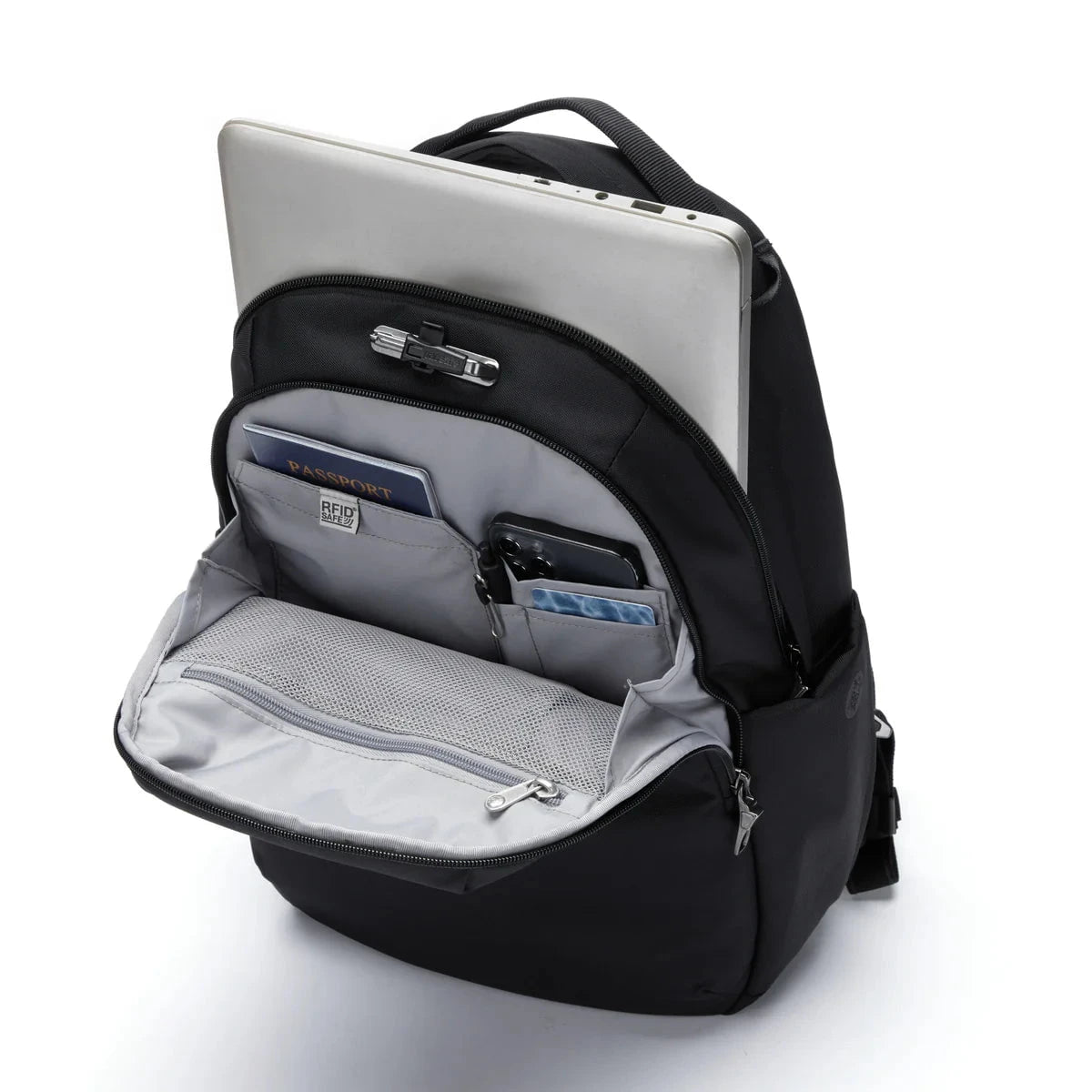 Pacsafe V 16L Anti-Theft Travel Backpack - Secure & Durable Daypack for Commuting, Hiking & Urban Exploration - RFID Protection & Cut-Resistant Straps