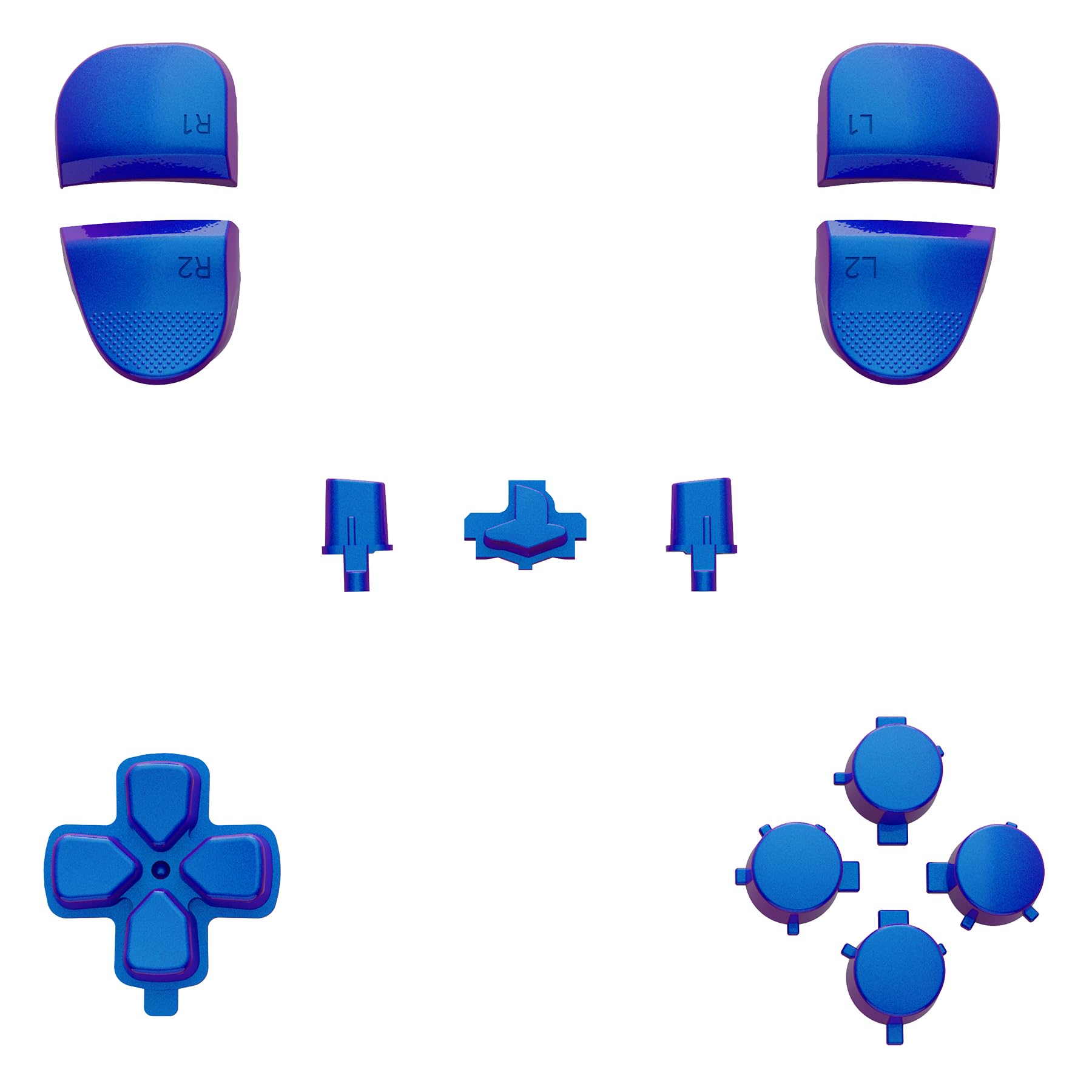 eXtremeRate Replacement Buttons for PS5 Edge Controller - D-Pad, Triggers (R1 L1 R2 L2), Share & Option Buttons - Chameleon Purple Blue | Compatible with PS5 Edge Joystick (Controller Not Included) | Perfect for Gaming, Custom Mods & Controller Repair