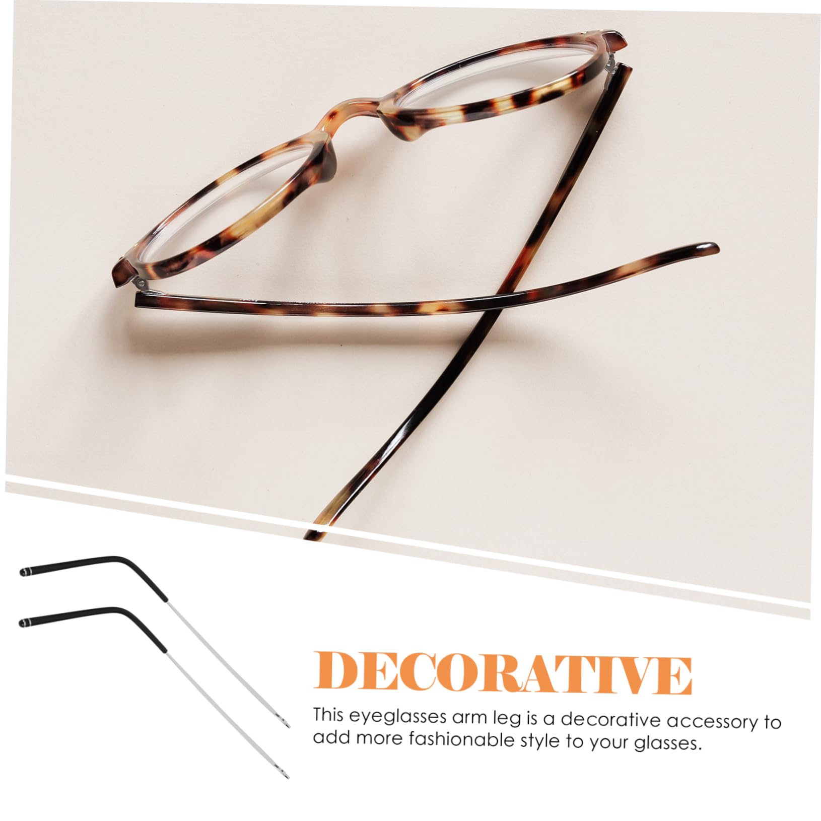 OATIPHO Universal Metal Glasses Repair Kit - 1 Pair Replacement Temple Arms & Legs for Eyeglass Frame Repair | Durable Eyewear Accessories for Broken Glasses Fix at Home, Office, or Travel