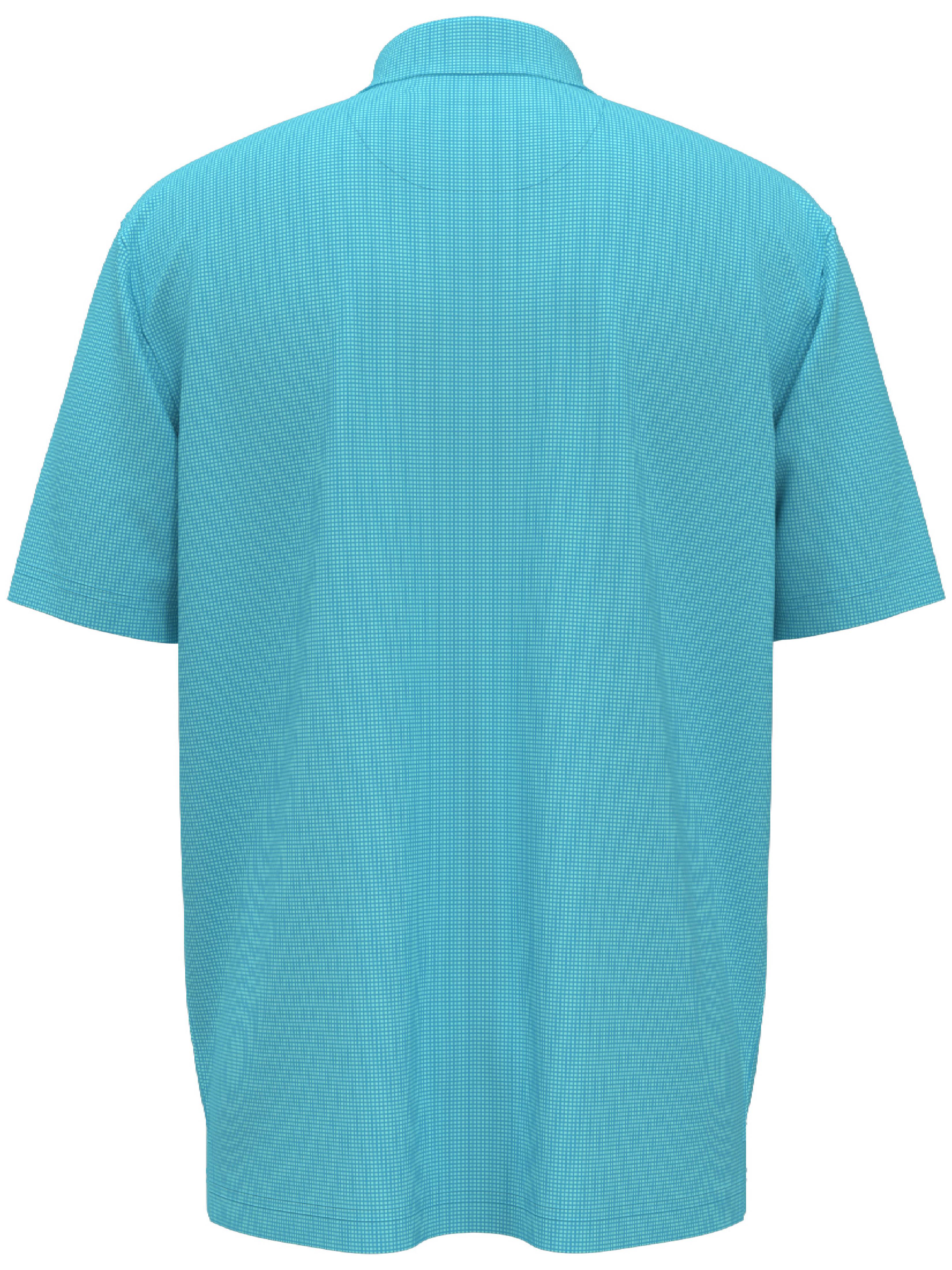 Men's Gingham Print Golf Polo Shirt - Breathable Performance Fabric for Golf, Tennis & Casual Wear - Short Sleeve Button Down Collar Shirt for Summer Outdoor Activities