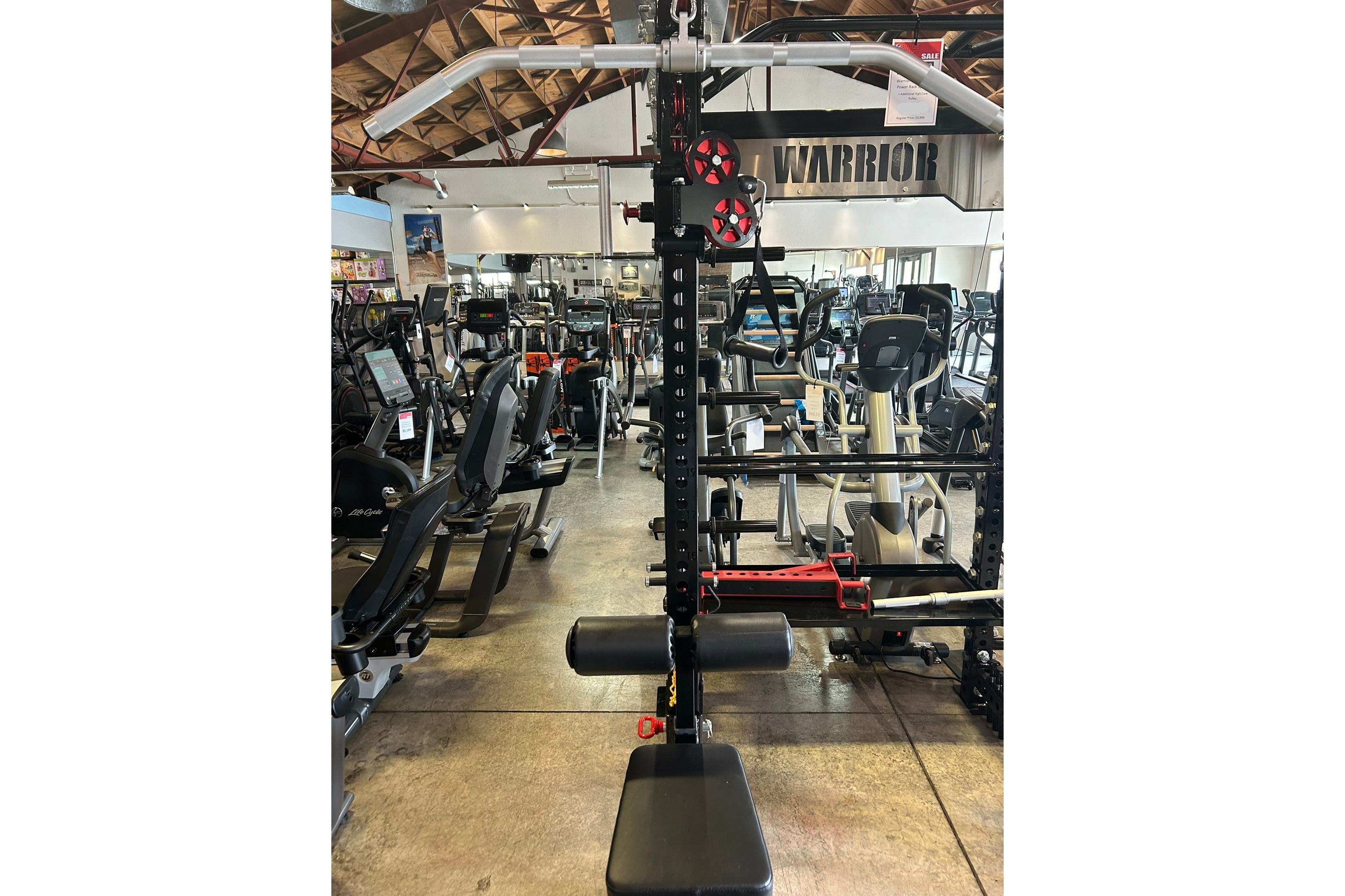 Warrior 3.0 Cable Crossover Pulley Power Rack Gym System with Lat Pulldown - Home & Commercial Gym Equipment for Strength Training & Fitness Workouts