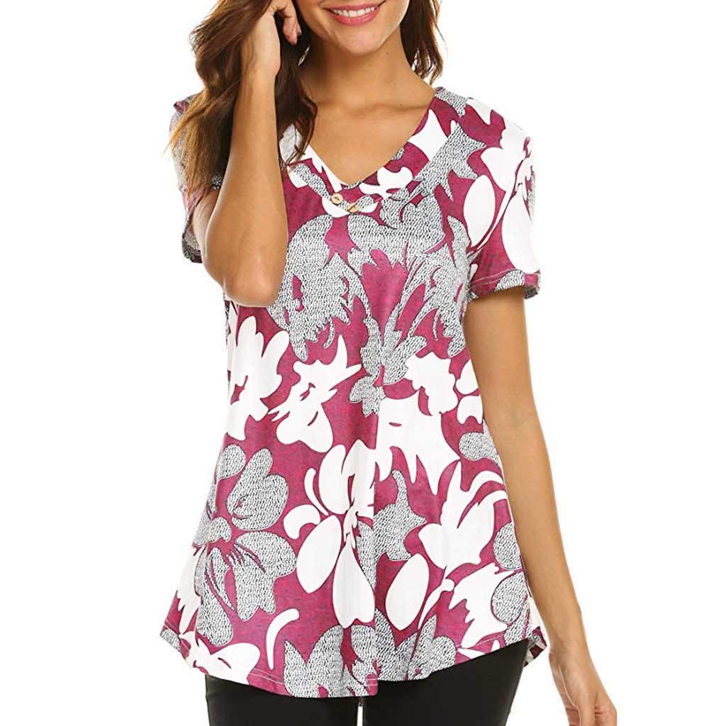 Women's White Summer Tops 2024 - Trendy Short Sleeve V-Neck T-Shirts, Plus Size Floral Blouses & Cute Casual Tees | Perfect for Office Wear, Date Nights & Weekend Outfits