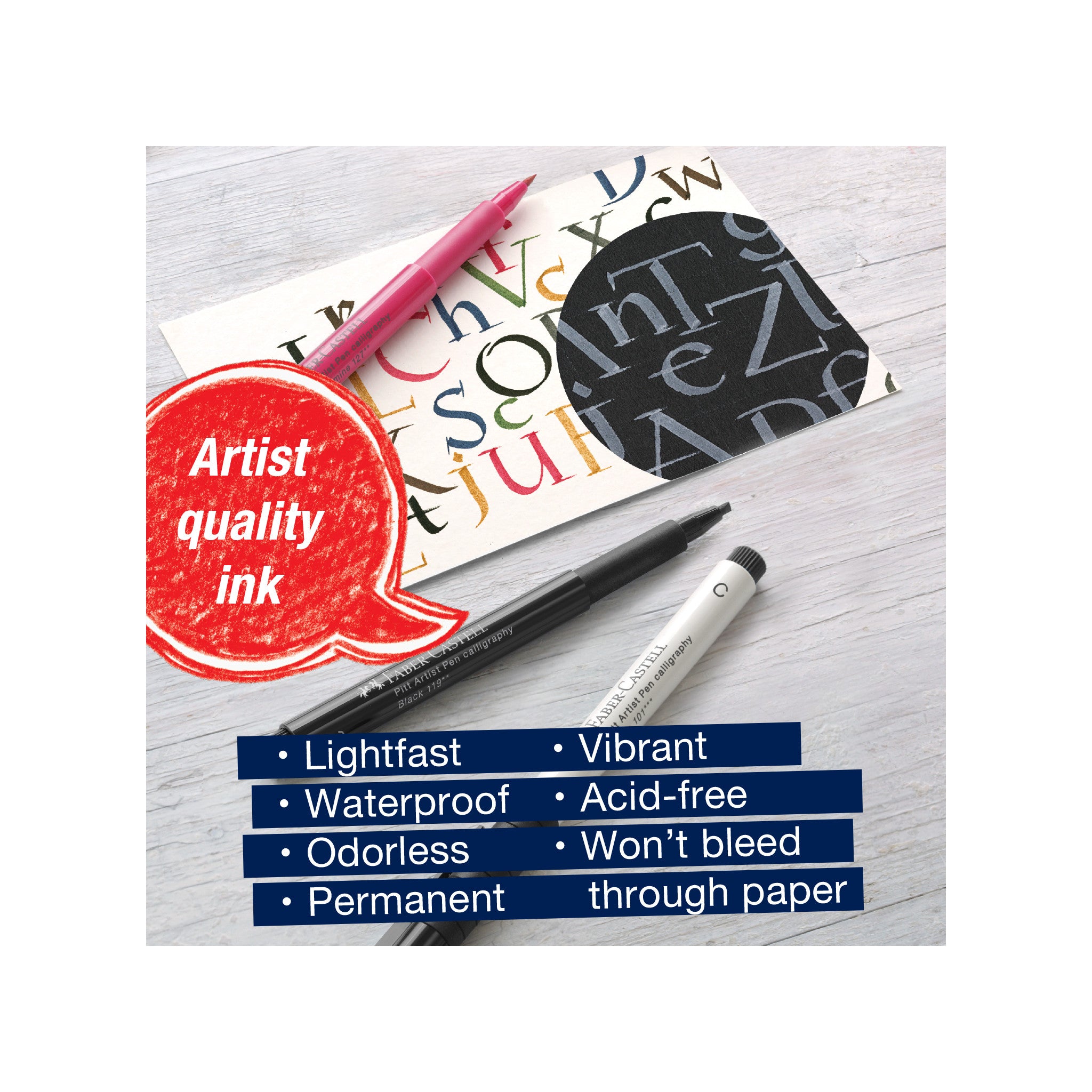 Pitt Artist Pen Set of 6 - Calligraphy & Art Drawing Pens with Subtle Tones #770097 - Perfect for Sketching, Lettering & Illustration Projects