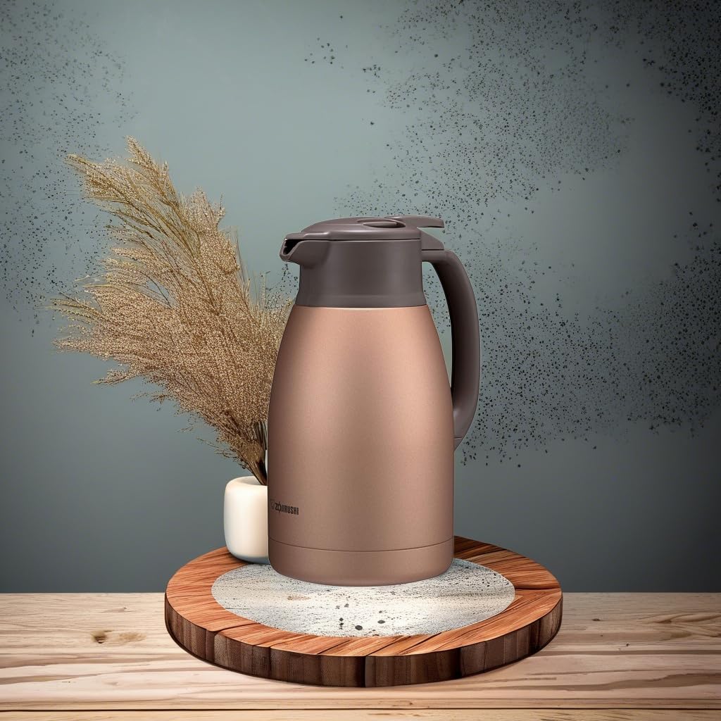 Zojirushi SH-HC15NU 1.5L Stainless Steel Vacuum Insulated Carafe - Matte Copper Finish | Keeps Coffee & Tea Hot for Hours | Perfect for Home, Office & Outdoor Use