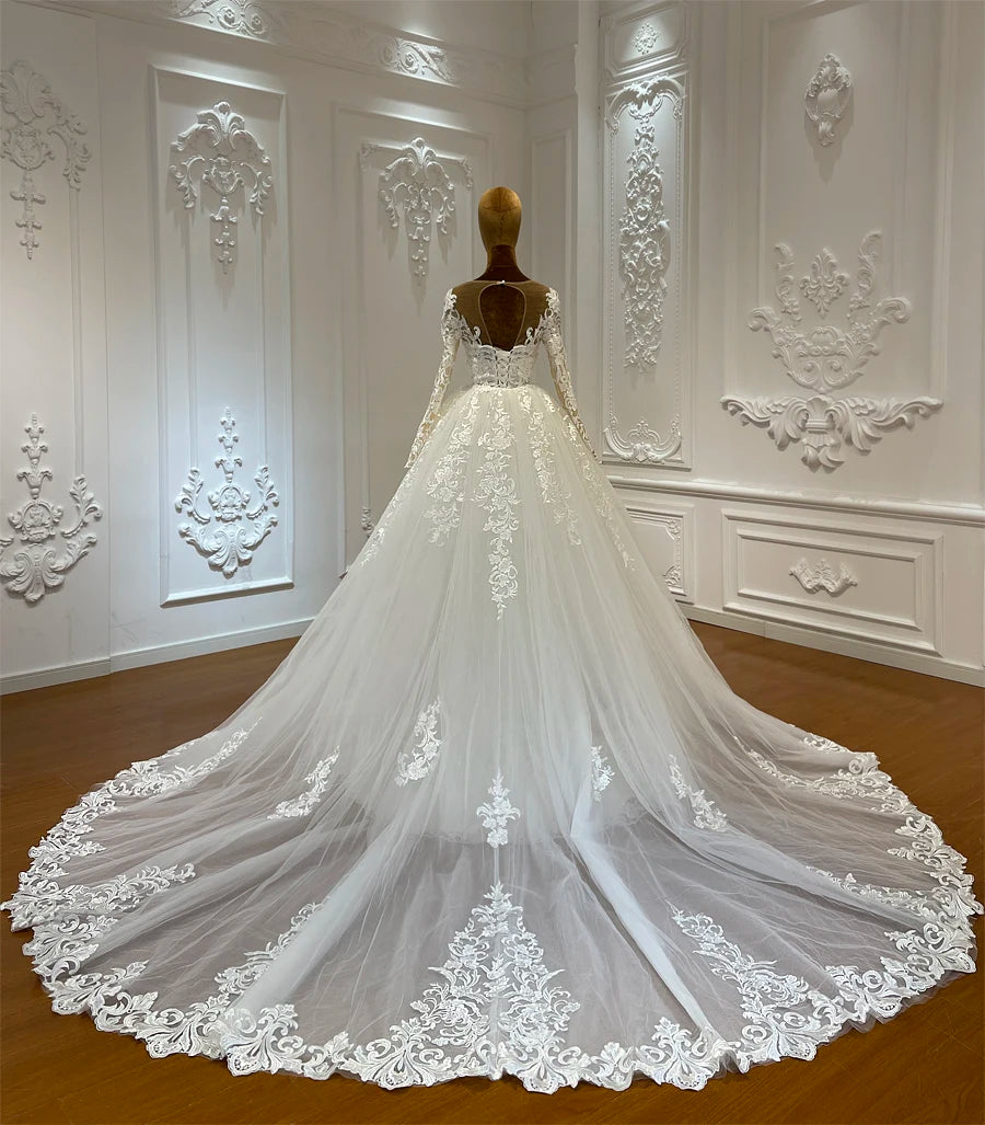 Elegant Full Lace Two-Piece Mermaid Wedding Dress with Ball Gown Skirt - Perfect for Bridal Ceremonies, Formal Events & Romantic Photos