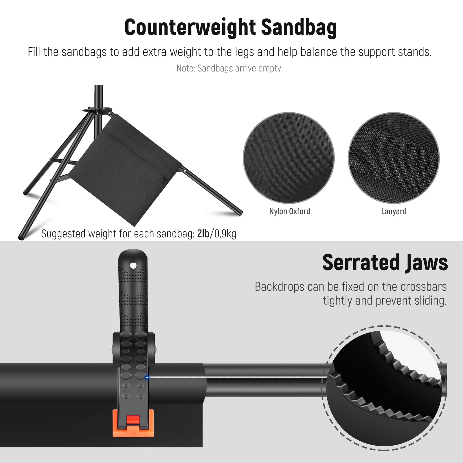 NEEWER 3x2.1m (10x7ft) Adjustable Photography Backdrop Stand Kit - Portable Studio Background Support System for Photo Shoots, Video Recording, Live Streaming & Content Creation