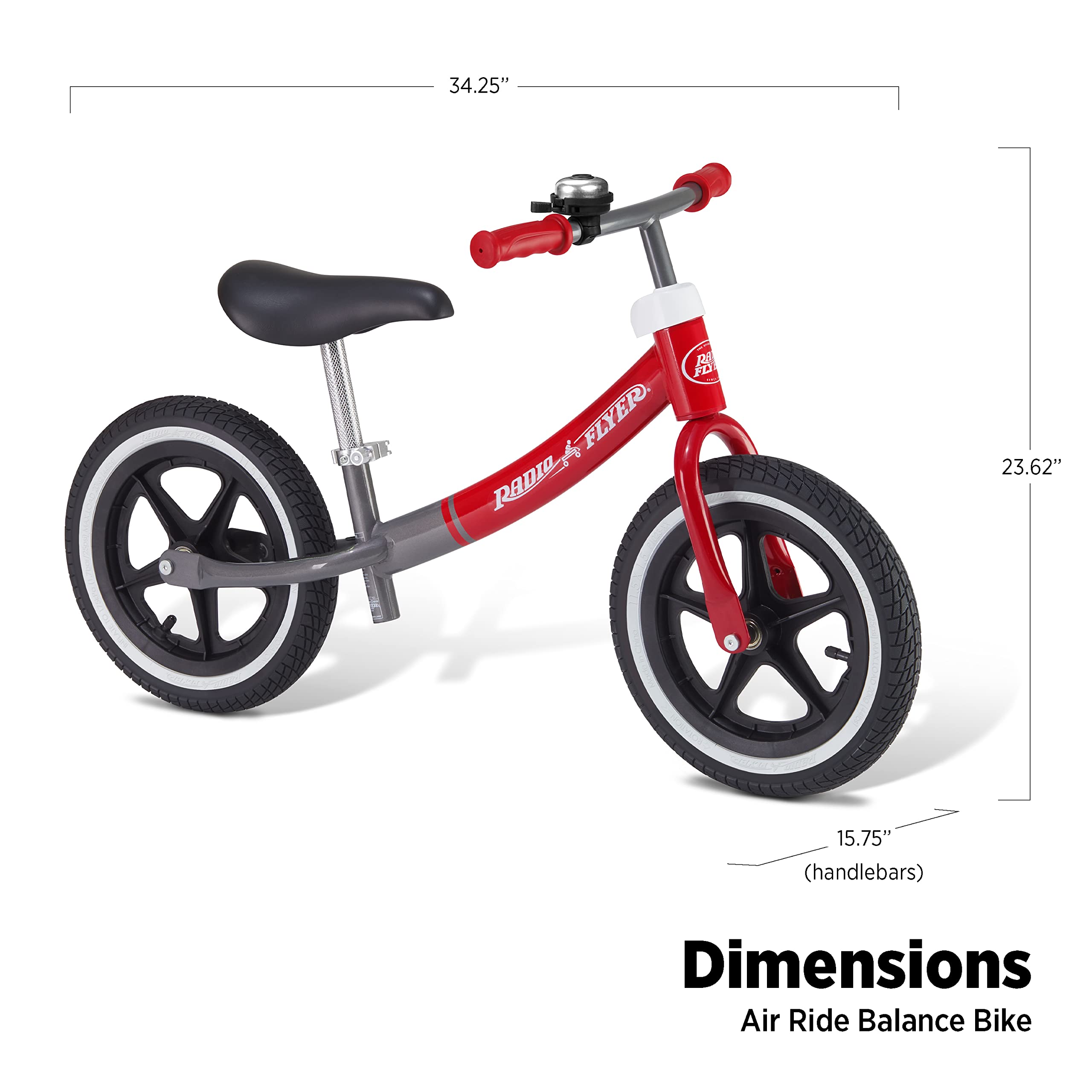 **Radio Flyer Air Ride Balance Bike for Toddlers Ages 1.5-5 Years | Amazon Exclusive | Lightweight Kids Bike for Learning to Ride | Perfect for Indoor & Outdoor Play**
