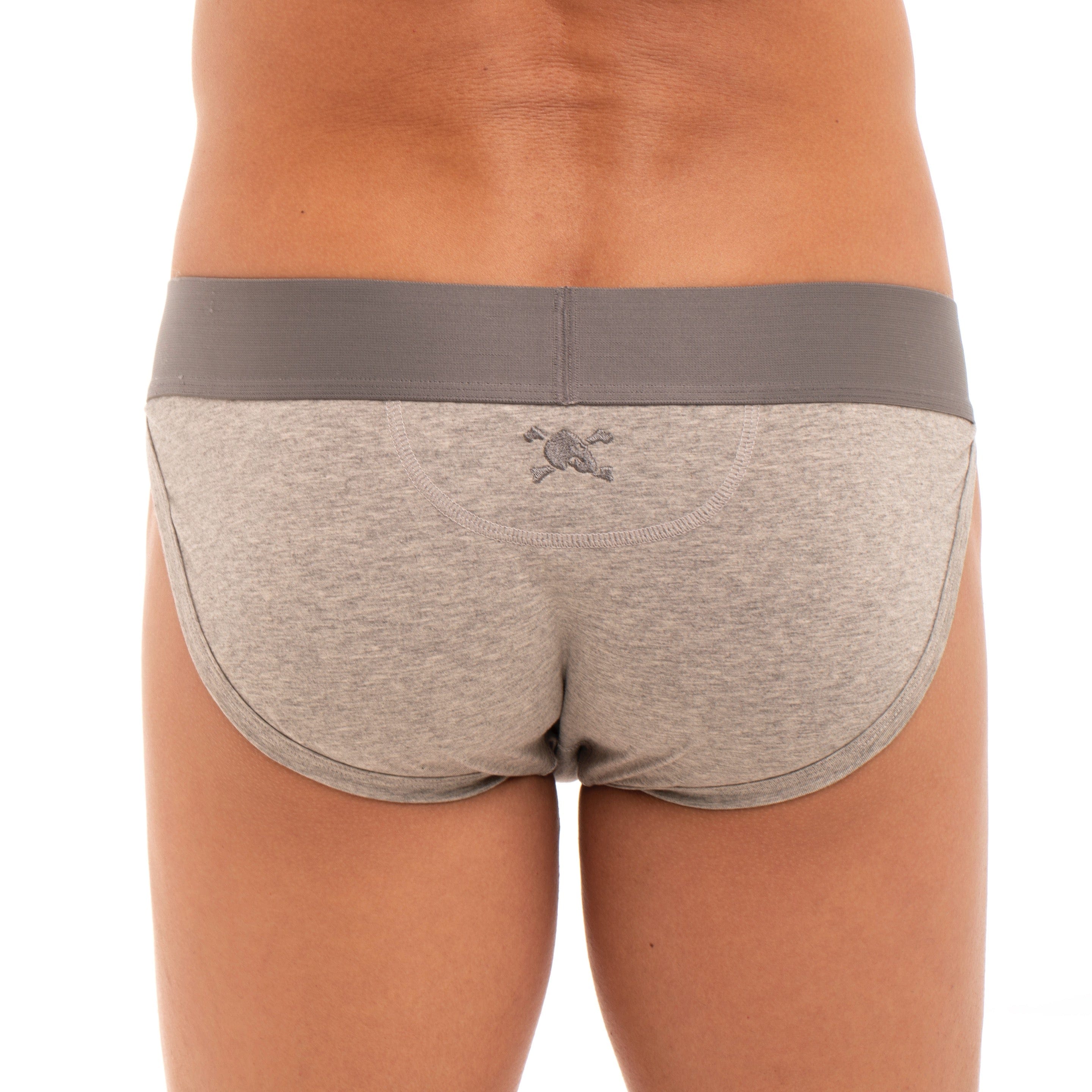 Just the Bones Sport Brief Grey - Comfortable Men's Underwear for Workout & Active Lifestyle