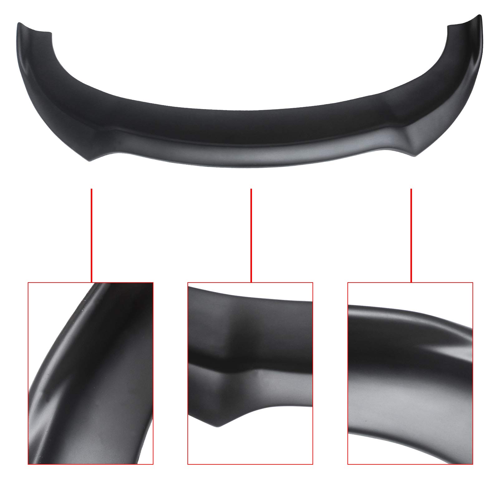 NINTE V3 Style Matte Black ABS Front Bumper Lip for 2015-2023 Dodge Charger SRT Scat Pack Widebody | Aggressive Styling Upgrade for Street & Track Performance