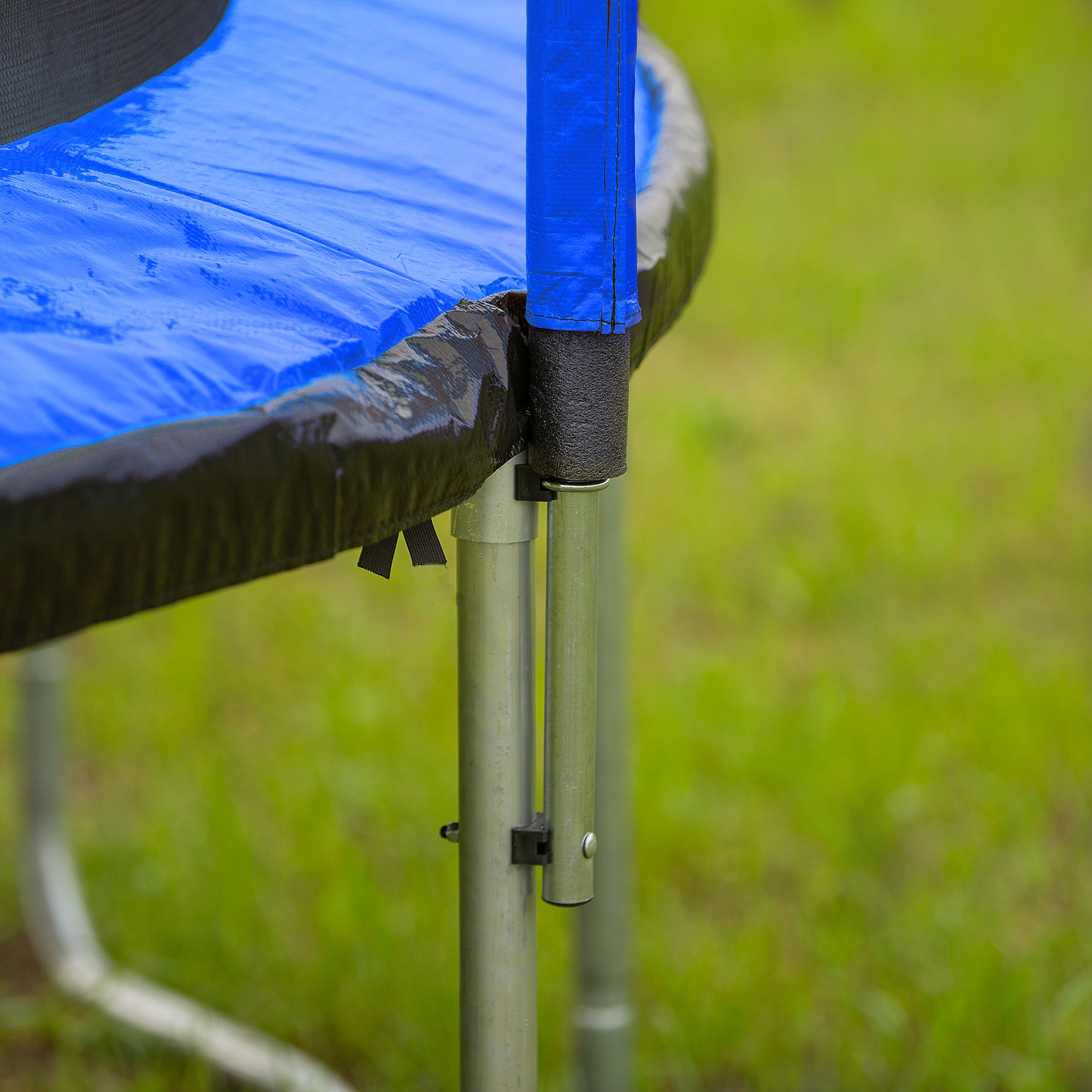 15FT Trampoline with Basketball Hoop, Air Pump, and Safety Ladder - Blue | Outdoor Backyard Fun for Kids & Adults | Perfect for Exercise, Play, and Family Bonding