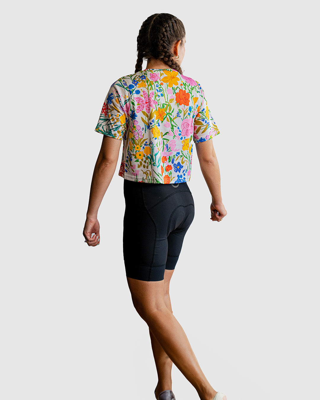 Wildflower Women's Crop Top - Floral Print Casual Short Sleeve Shirt for Summer Outfits, Beach Wear & Music Festivals