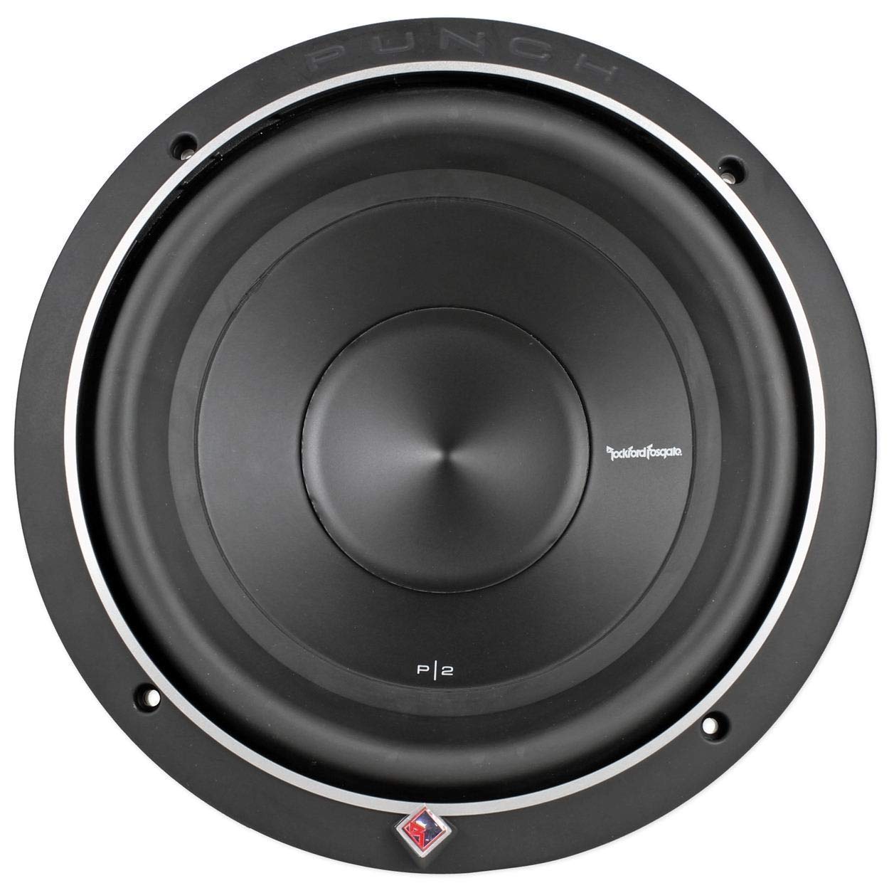 Rockford Fosgate Punch P2D4-10 10-Inch 600W Dual 4 Ohm Car Subwoofer with Sealed Enclosure - Premium Bass for Cars, Trucks & SUVs - Perfect for Road Trips & Music Lovers