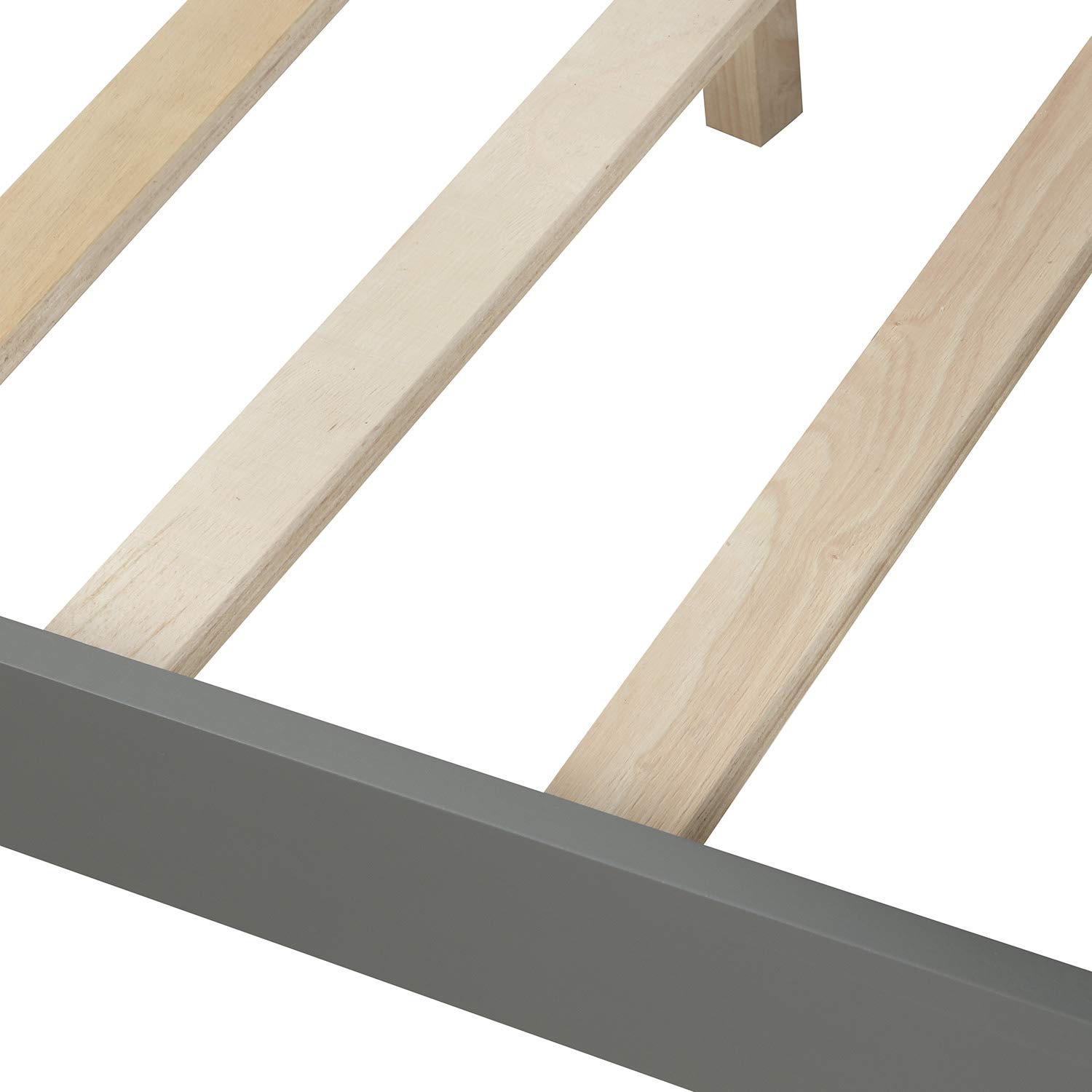 Solid Wood Twin Over Full Bunk Bed for Kids with Safety Rail & Ladders - Convertible to 2 Separate Beds with Storage Drawers (Gray) - Perfect for Small Bedrooms, Guest Rooms & Kids' Shared Spaces