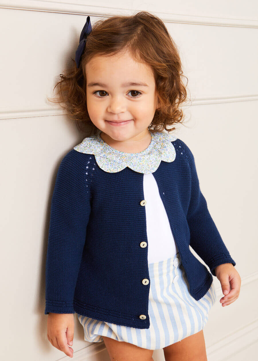 Navy Blue Plain Cardigan for Kids (6 Months to 10 Years) - Perfect for School, Playdates & Cozy Family Time