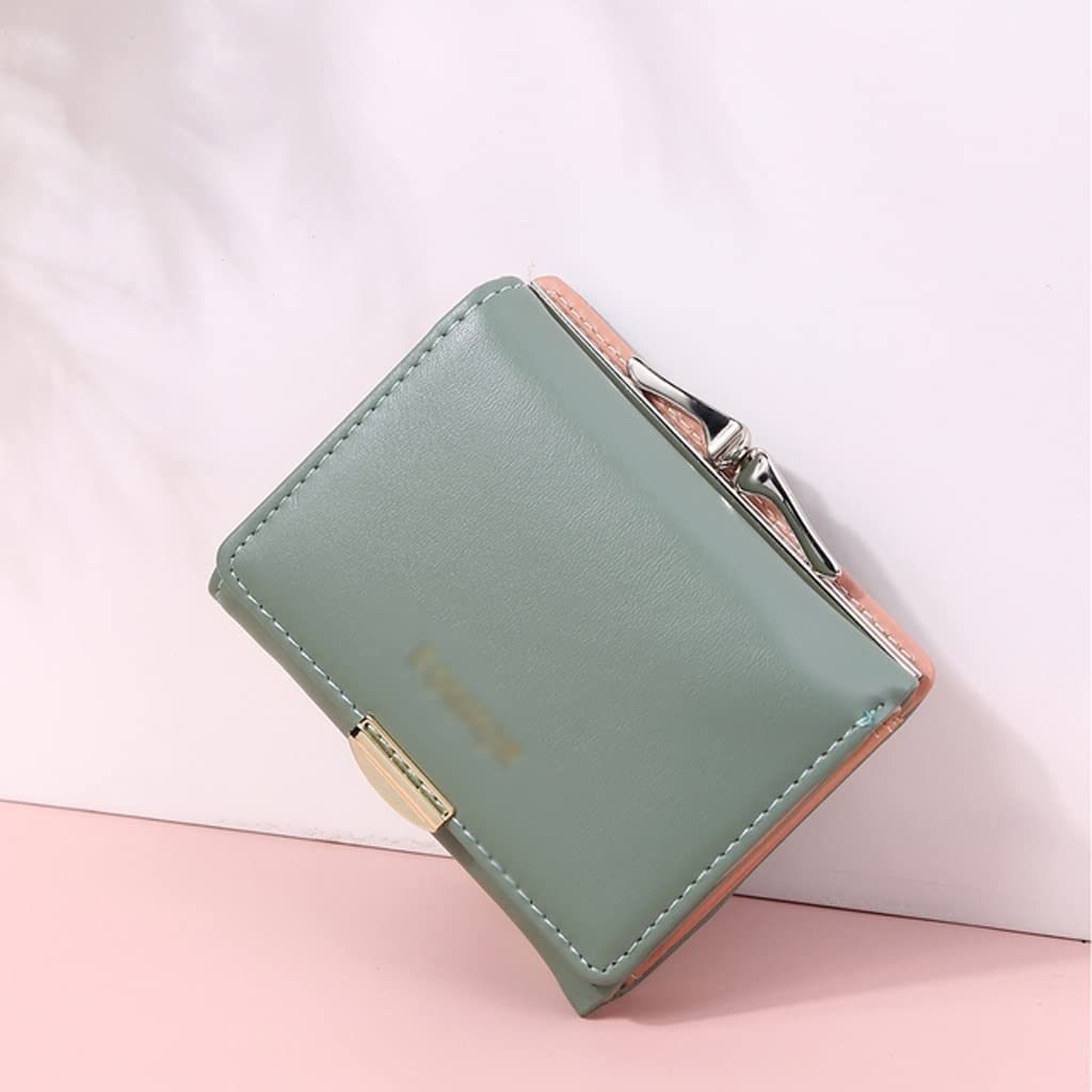 Compact Women's Wallet - Small Foldable Coin Purse & Card Holder for Ladies - Mini Clutch with Hasp (10.5 x 8.5cm) - Perfect for Everyday Use, Travel & Gift Giving (Color: A)