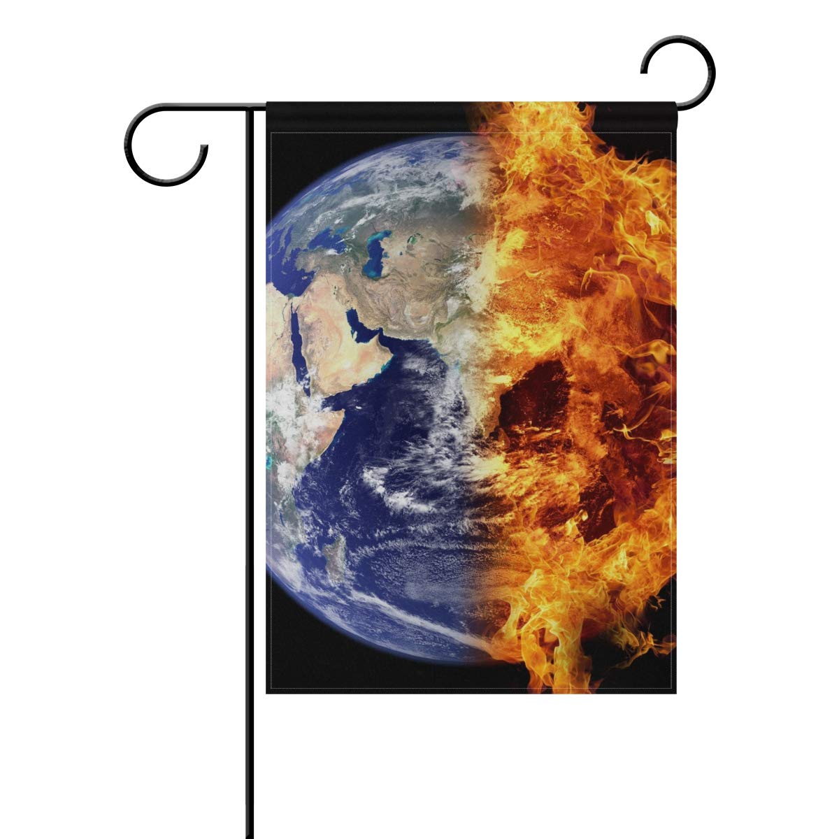 Lilibeely Double Sided Earth Print Home Garden Flags - 28x40 Inch Decorative Yard Banner for All Seasons (Spring, Winter, Wedding, Christmas, Birthday Party) | Perfect for Front Yard, Porch & Outdoor Decorations