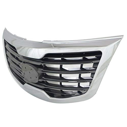 Compatible with 2011-2013 Kia Sportage 2.4L Front Grille Assembly - Chrome Shell with Black Insert - Perfect for Car Upgrades & Replacement Parts