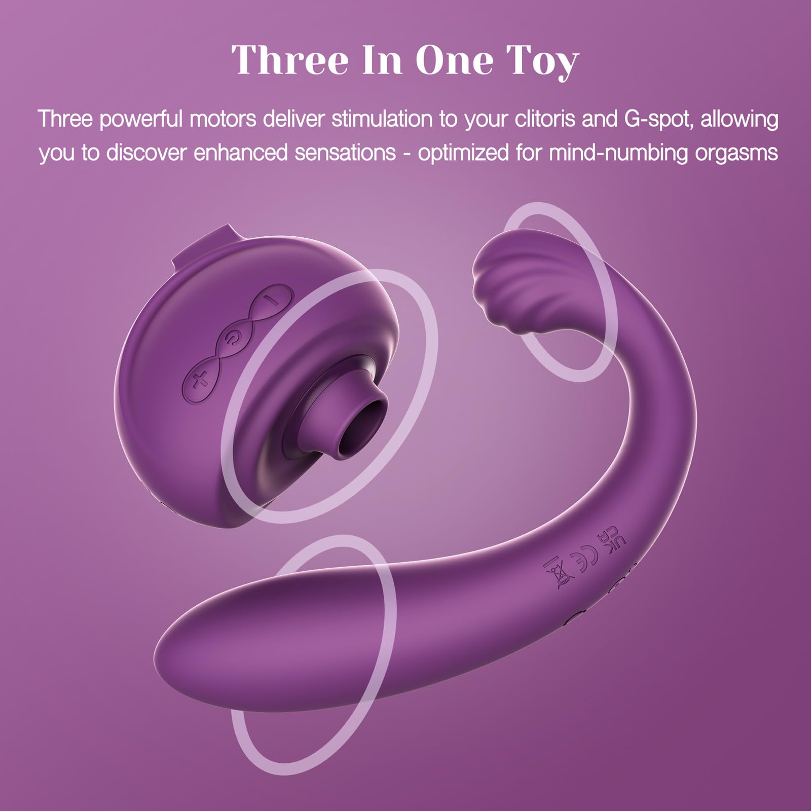 Tracy’s Dog OG 3 Clitoral Sucking G Spot Vibrator - Detachable 3-in-1 Adult Sex Toy for Women & Couples - Flexible Dual Stimulator with Suction & Vibration - Perfect for Solo Play & Couples Intimacy
