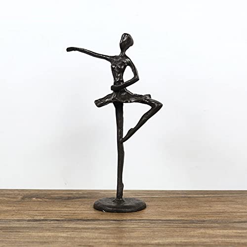 Handmade Iron Ballerina Statue - Elegant Ballet Dancing Girl Sculpture Figurine for Home Decor, Room Ornament, Anniversary Gift | Perfect for Living Room, Bedroom, Office Desk & Wedding Present