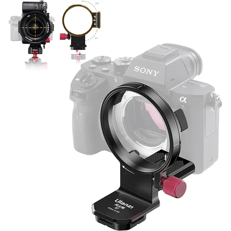 Ulanzi S63 Quick Release Rotatable Claw Mount Plate Kit - Horizontal to Vertical Camera Mount for DSLR, Mirrorless, Action Cameras | Perfect for Vlogging, Photography, and Video Shooting