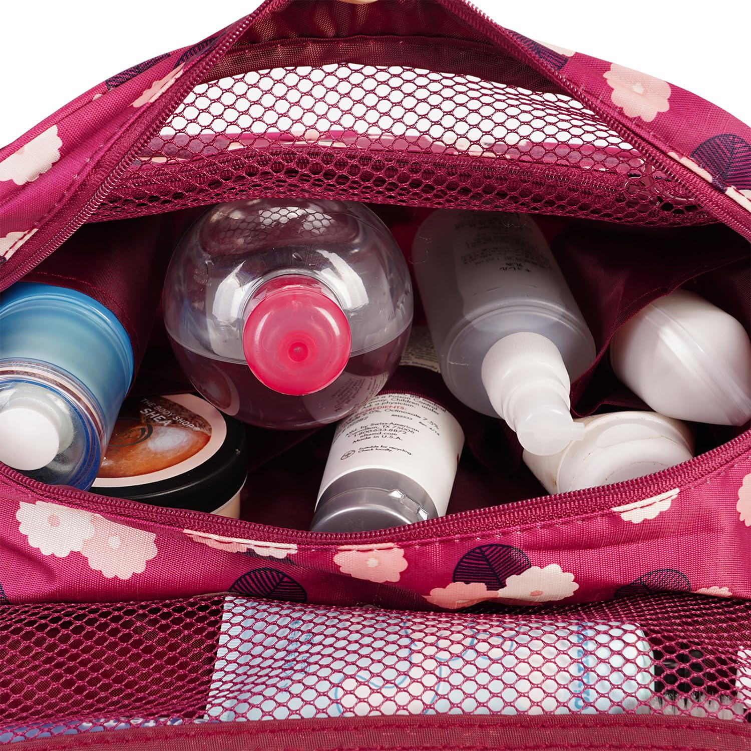 Waterproof Hanging Toiletry Bag for Travel - Cosmetic & Makeup Organizer for Women, Girls & Kids - Perfect for Camping, Gym & Airplane Trips