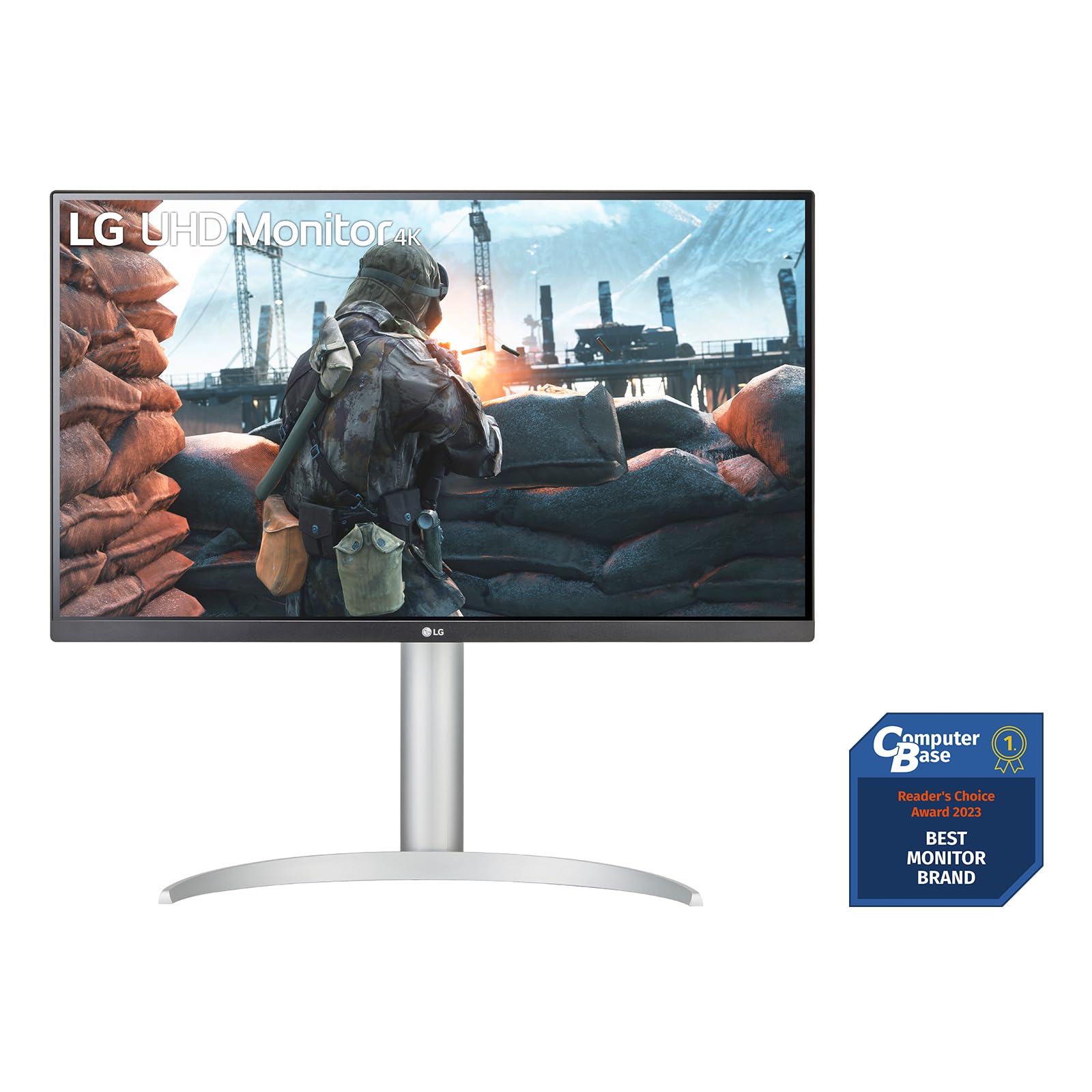 LG 27UP650P-W 27 Inch 4K UHD Monitor (3840x2160) with IPS Panel, 95% DCI-P3, HDR10, AMD FreeSync, VESA DisplayHDR 400 - White - Perfect for Graphic Design, Video Editing & Gaming