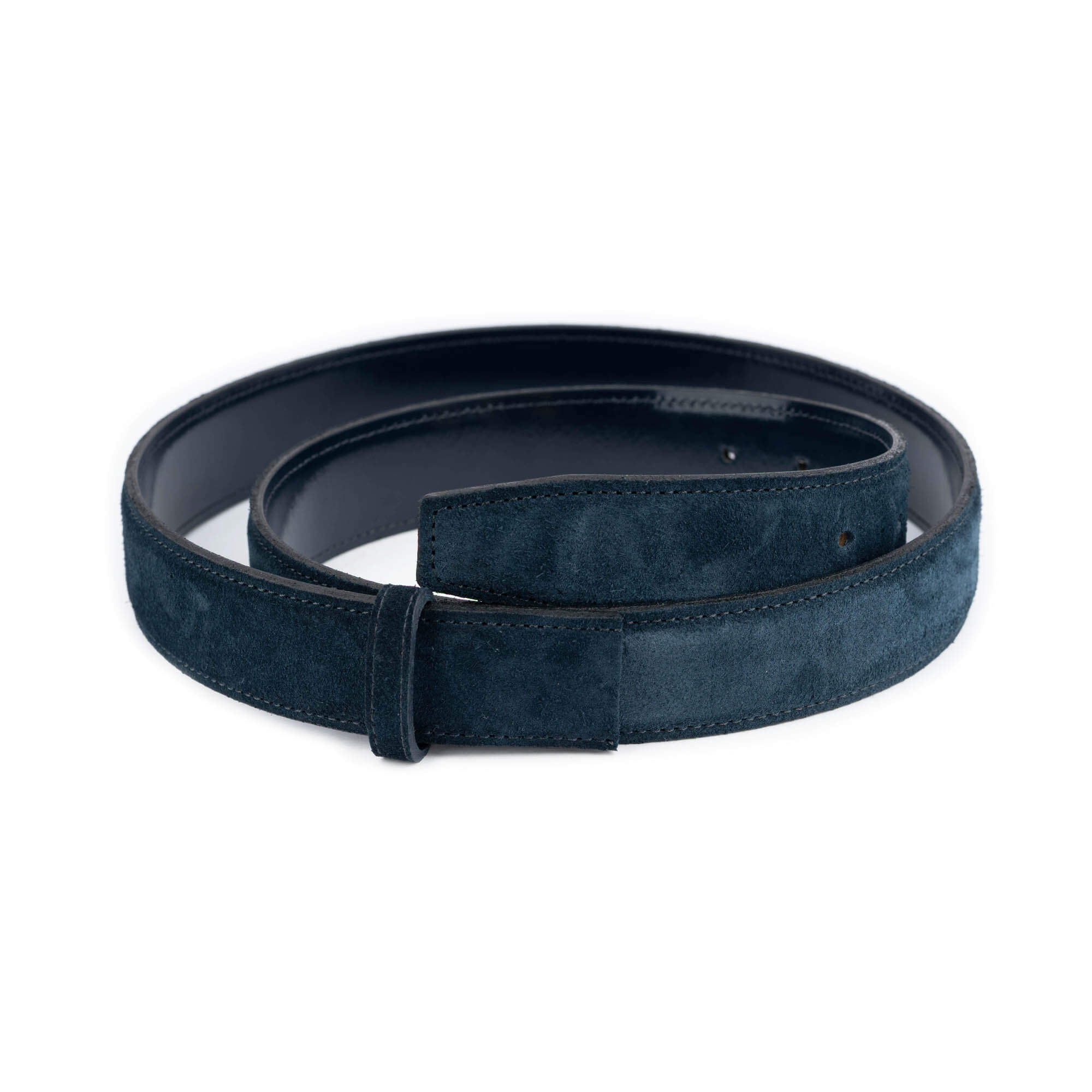 Premium Dark Blue Patent Leather Belt Strap - Reversible Replacement for Dunhill Buckles | Formal & Business Attire Accessory