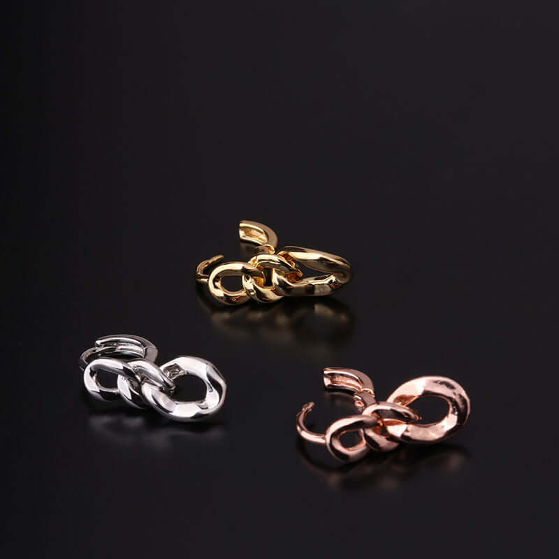 18K Gold Cartilage Huggie Earrings - Tiny Leaf Hoop Earrings for Women | Dainty Minimalist Earrings for Everyday Wear, Gift for Her | HSPJ292