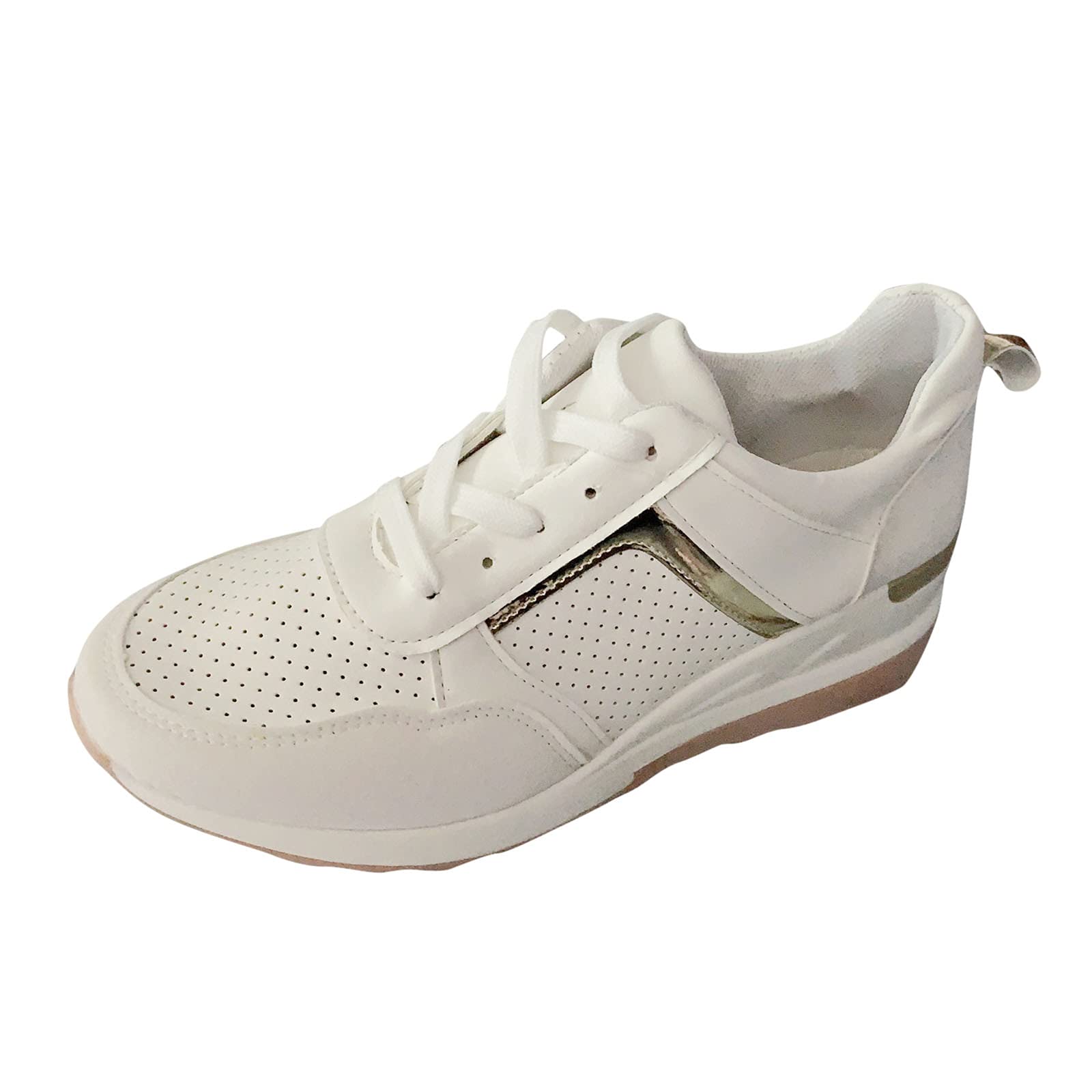 Non-Slip Women's Work Shoes for Food Service & Walking - Lightweight Gym Sneakers with Slip-Resistant Soles - Comfortable Canvas Shoes for Restaurant, Hospital & Retail Workers (White, Size 9.5) | Perfect for Waitresses, Nurses & Standing All Day Jobs