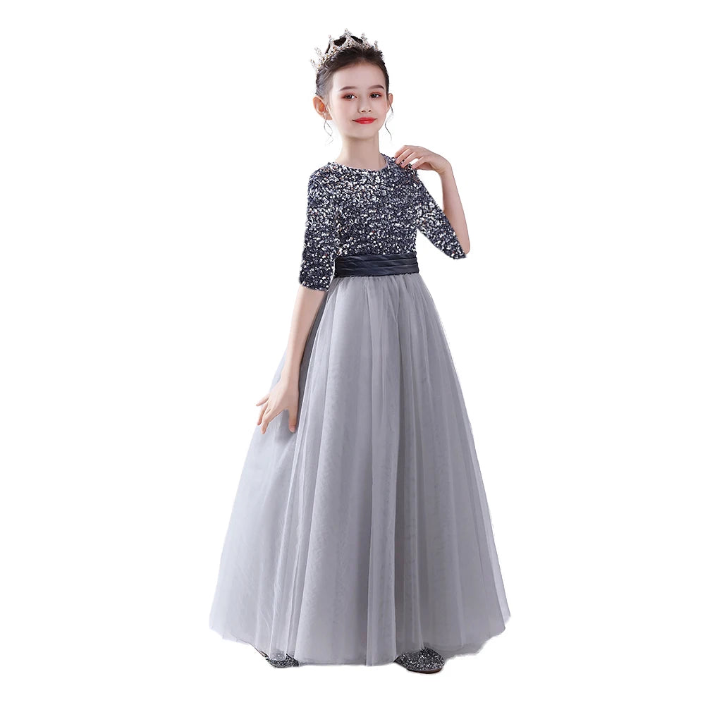 Elegant Girls Puffy Tulle Party Dress - Birthday Pageant Gown for Special Occasions | Perfect for Birthday Parties, Pageants, and Formal Events