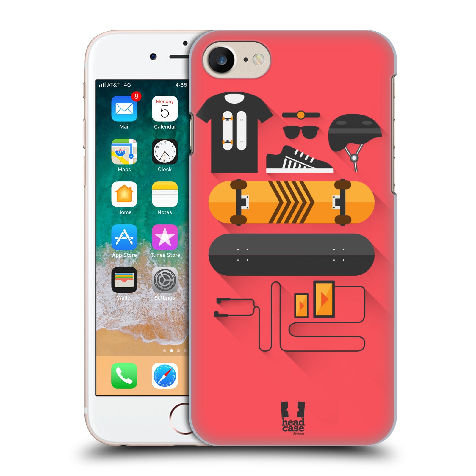 Head Case Designs Skater Starter Pack - Durable Hard Back Phone Case for Apple iPhone 7/8/SE (2020 & 2022 Models) | Shockproof Protection | Perfect for Skateboarding, Outdoor Activities & Daily Use