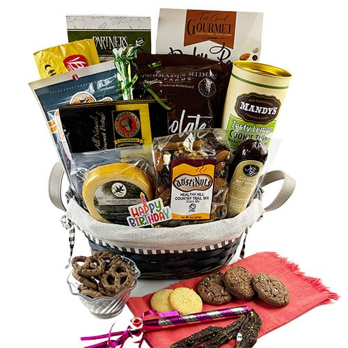 Happy Birthday Gift Basket - Thoughtful Present for Her, Him, Kids & Friends - Perfect for Birthdays, Anniversaries & Special Occasions