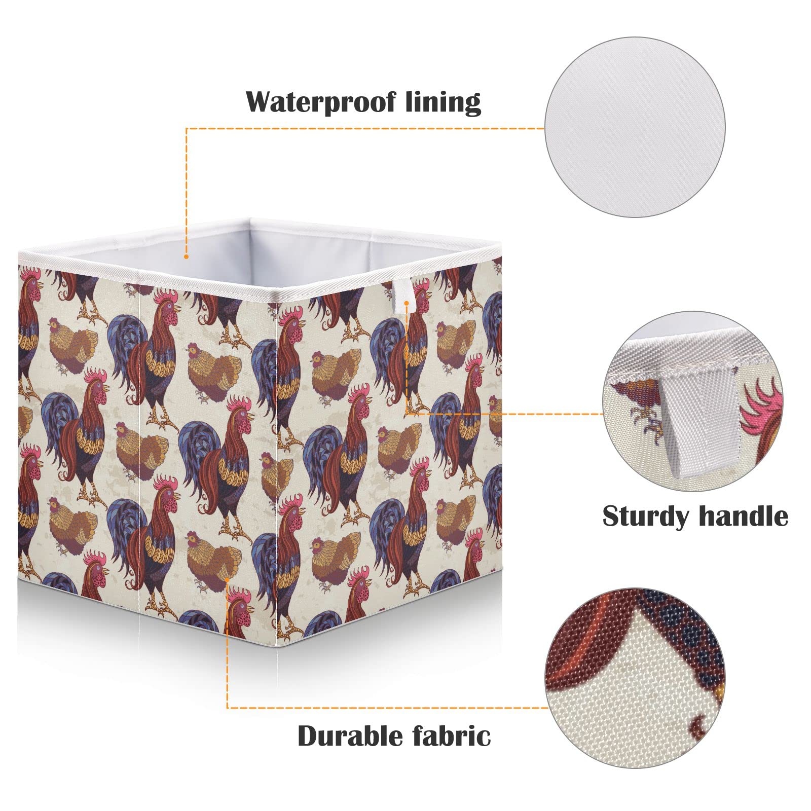 Collapsible Rectangular Storage Basket for Clothes, Toys & Laundry - Foldable Nursery Organizer Bin for Baby Room, Chicken Coop & Home Organization | Perfect for Kids' Toys, Blankets & Pet Supplies