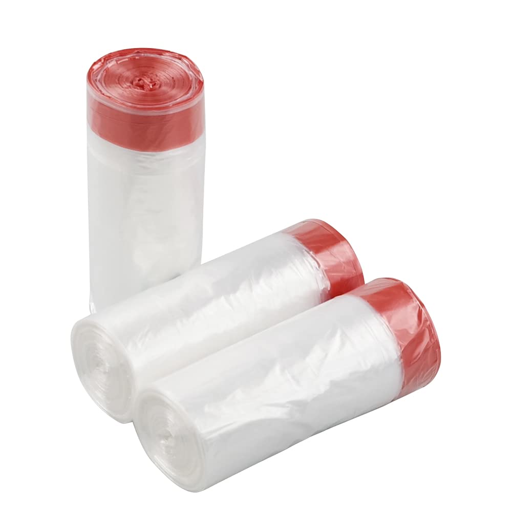 13 Gallon Plastic Drawstring Trash Bags - 110 Count Clear Garbage Can Liners for Kitchen, Bathroom & Office Waste Disposal