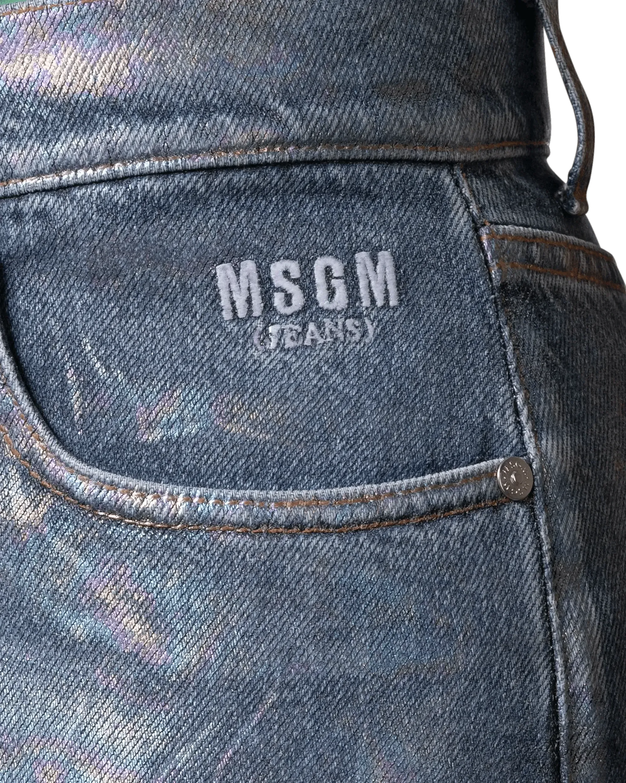 Iridescent Print Denim Jeans for Women - Trendy High Waist Skinny Jeans with Stretch | Perfect for Casual Outfits, Parties & Night Out