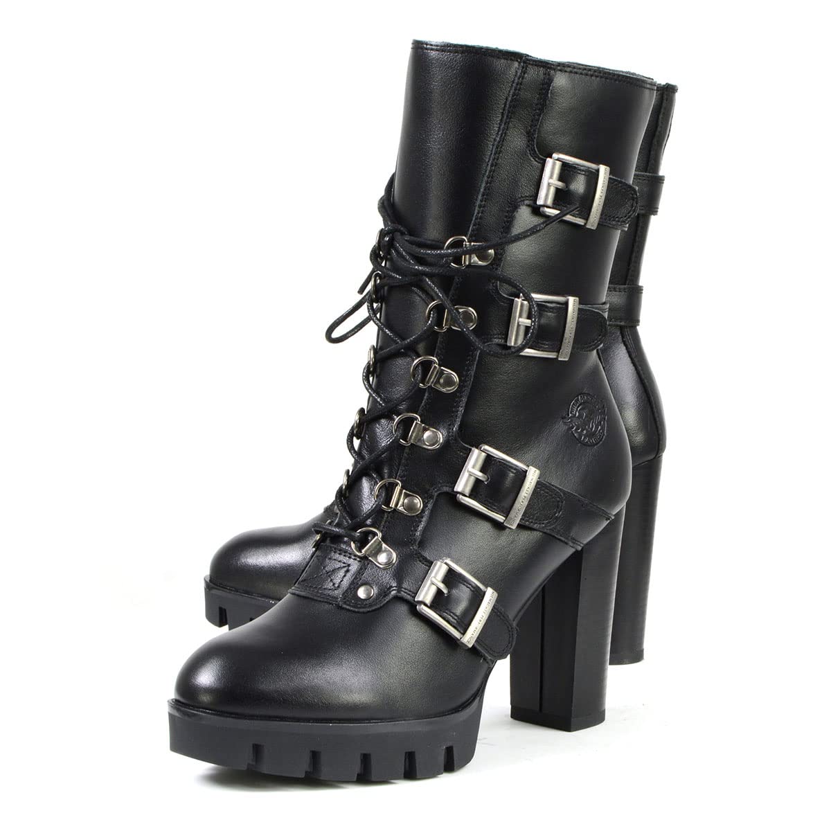 Premium Women's Leather Motorcycle Boots - Milwaukee Leather Classic Biker Boots for Casual & Fashion Riding | Comfortable & Durable for Daily Commute, Road Trips & Motorcycle Events