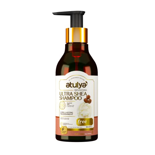 Atulya Ultra Shea Shampoo for Dry & Damaged Hair - 300ml Moisturizing Shampoo with Shea Butter - Hydrating & Nourishing Hair Care for Daily Use at Home or Salon