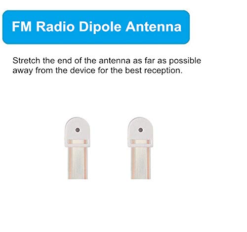Vintage FM Radio Antenna 300 Ohm T-Shaped Dipole with Spike Terminal - Compatible with Yamaha, Sharp, JVC, Denon, Marantz Stereo Receivers - Perfect for Home Audio, Vintage Radio Restoration & Clear FM Reception