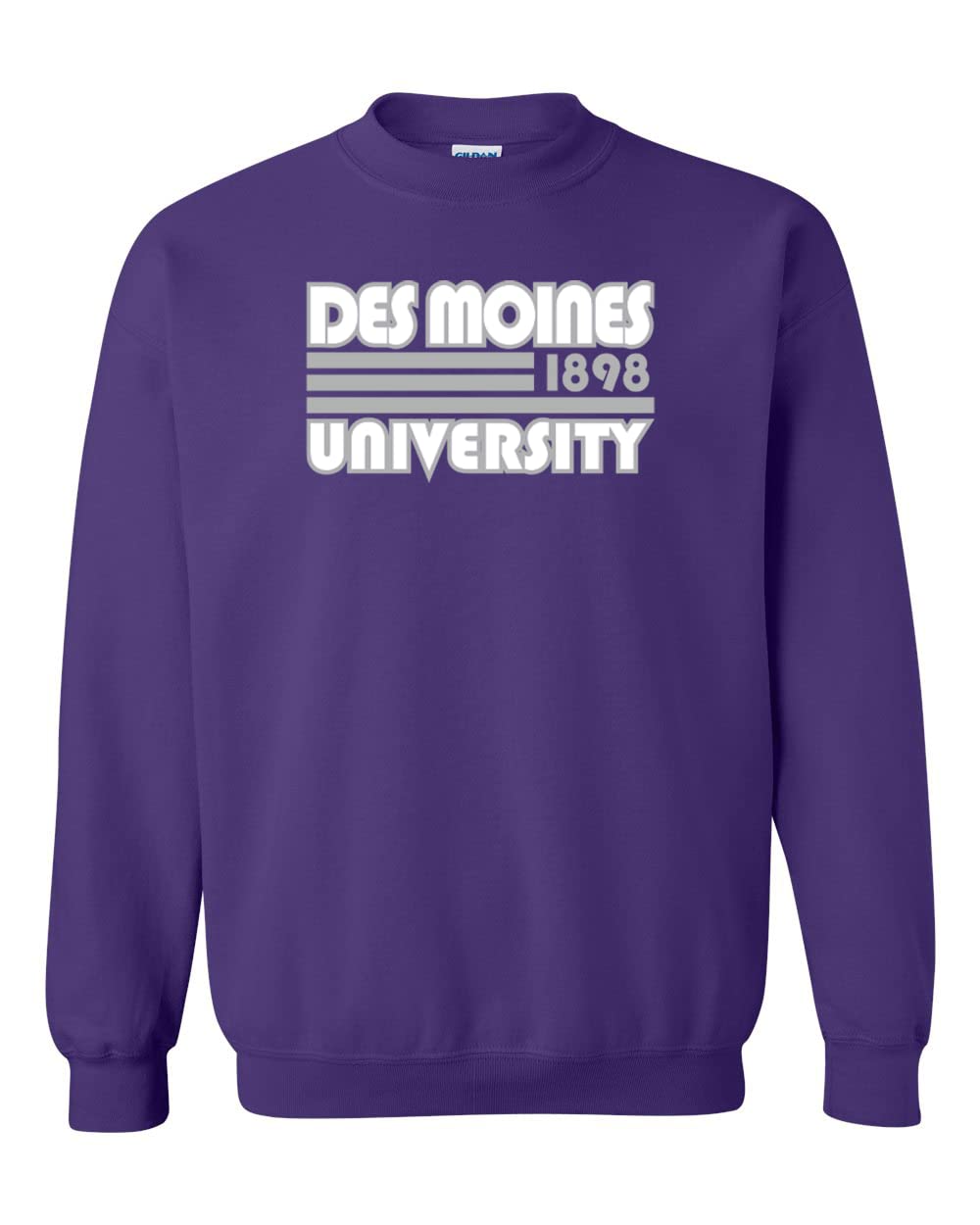 Vintage Retro Des Moines University Unisex Crewneck Sweatshirt | DMU Alumni & Student Apparel | Comfortable College Sweatshirt for Campus Wear & School Spirit