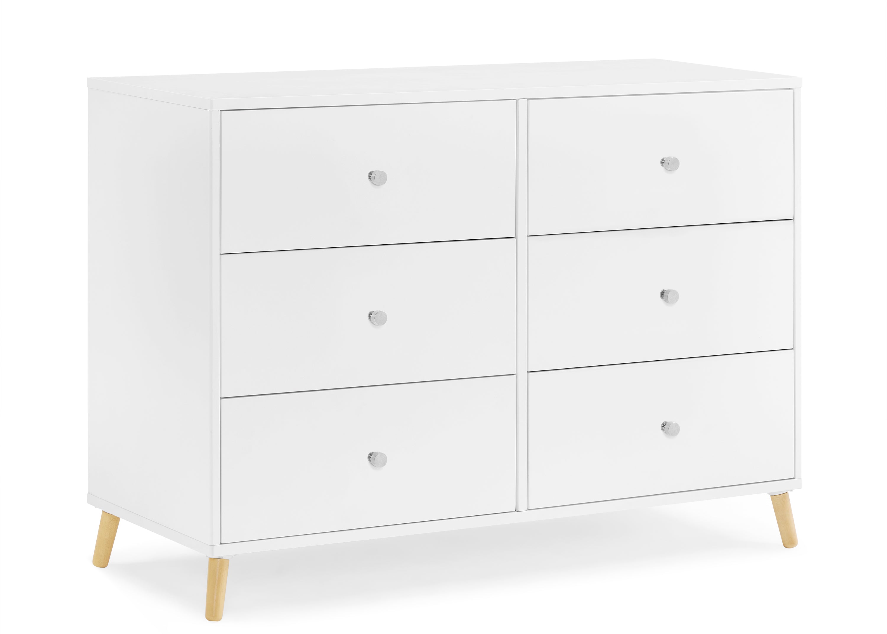 Jordan 6-Drawer Dresser with Interlocking Drawers - Sturdy Bedroom Storage Organizer for Clothes, Linens & Accessories - Perfect for Master Bedroom, Guest Room & Dormitory