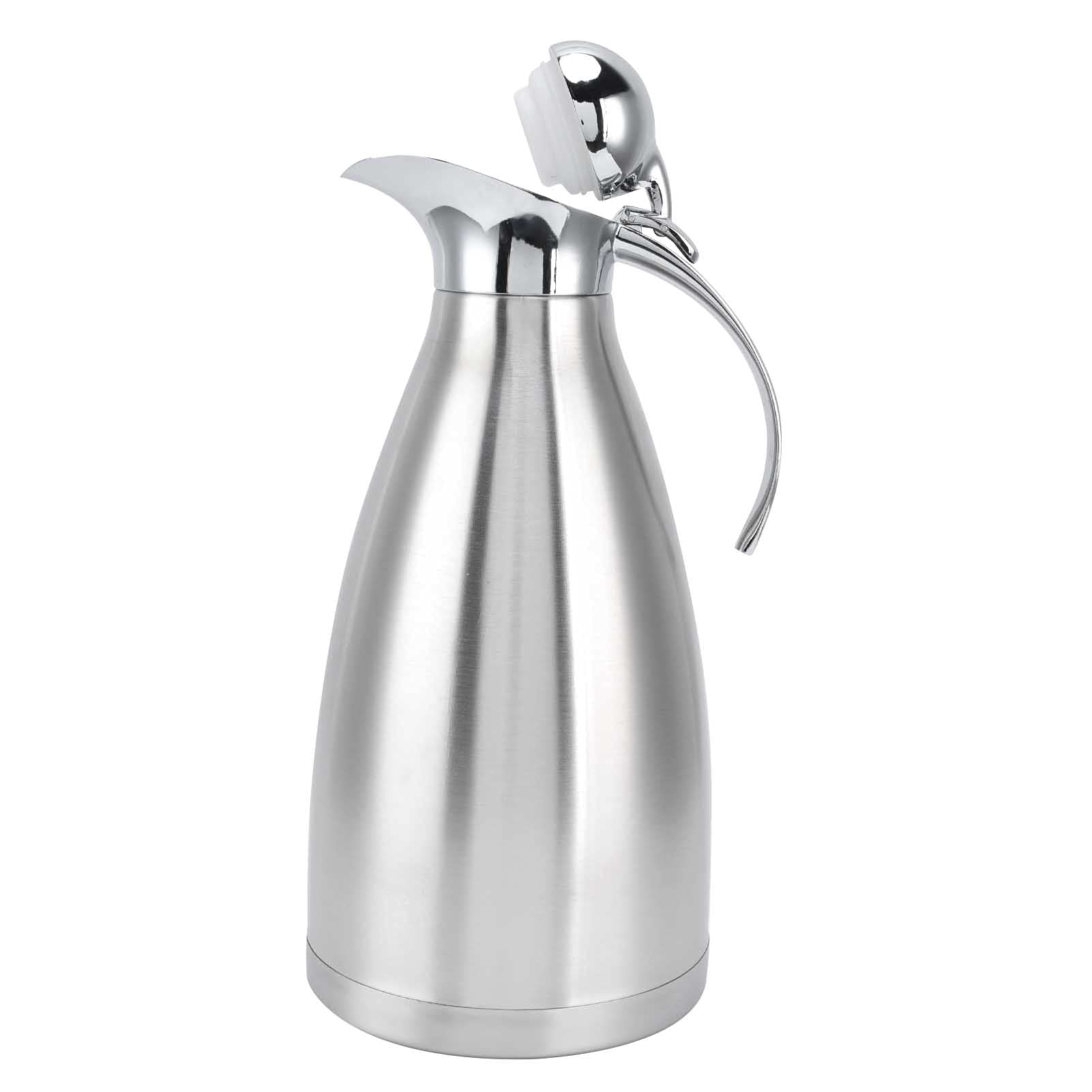 Premium Stainless Steel Vacuum Insulated Thermal Carafe - 2L Double-Wall Insulation for Hot & Cold Beverages - Perfect for Coffee, Tea, Water & Outdoor Activities