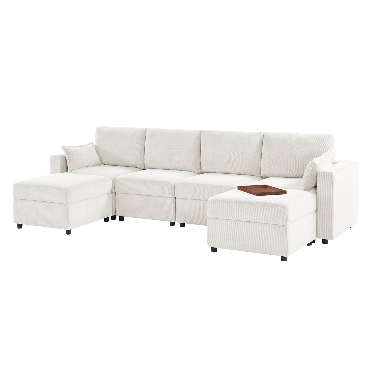 Amando Soft Storage Sectional Sofa - Modern L-Shaped Couch with Hidden Storage | Perfect for Small Spaces, Living Room & Apartment | Comfortable & Stylish Home Furniture