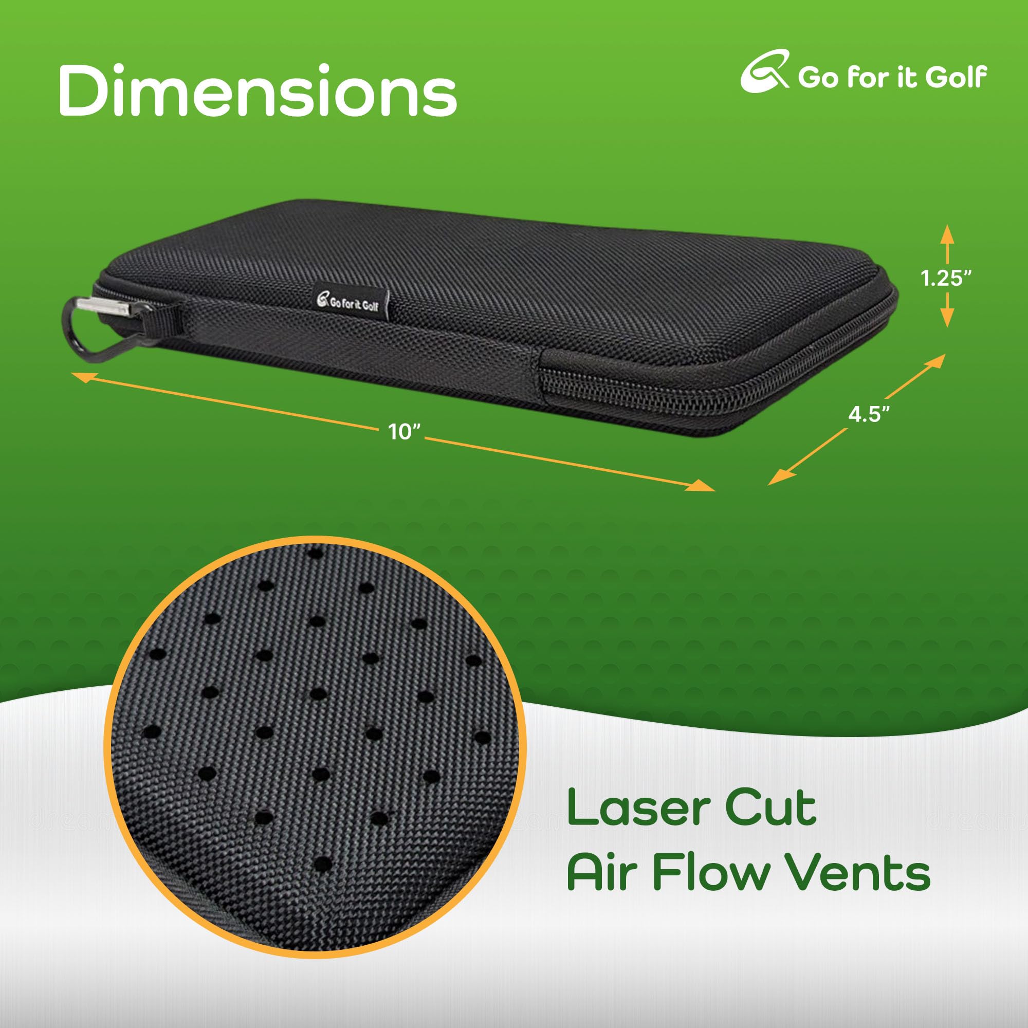 Wrinkle-Free Golf Glove Case with Shaper & Magnetic Holder - Organizer for Divot Tools & Accessories - Perfect for Golfers On-the-Go