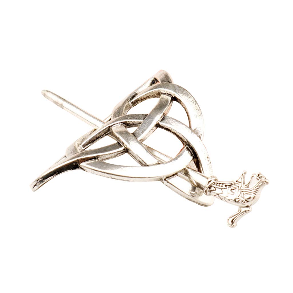 Vintage Celtic Knot Hair Sticks Barrette - Norse Viking Runes Hairpin, Metal Hair Clips for Women, Hair Jewelry Accessories | Perfect for Medieval Costumes, Renaissance Fairs & Viking Themed Weddings