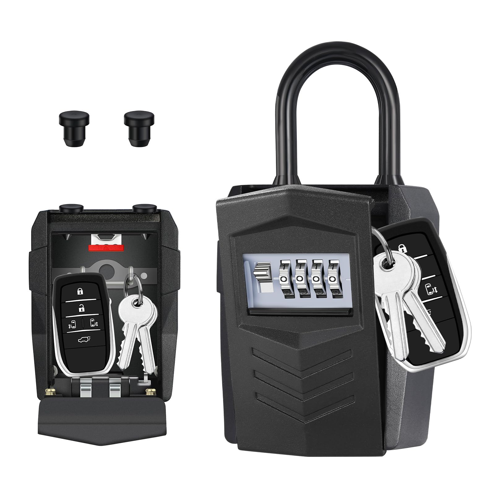 Durable Outdoor Key Lock Box - Secure Key Storage for 10 Keys, Wall Mount & Hang, Waterproof Key Safe for Home, Apartment, Realtor, Car Keys | Perfect for Vacation Rentals, Airbnb Hosts & Property Management