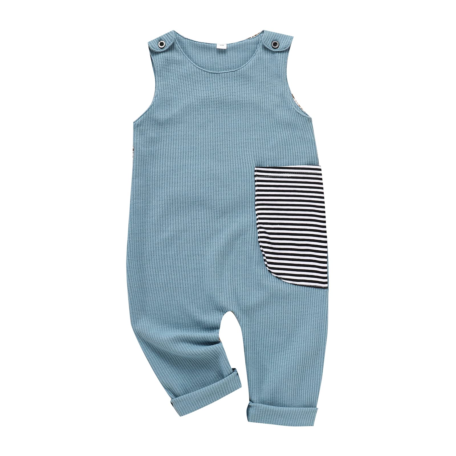 Baby & Toddler Sleeveless Romper Jumpsuit - Waffle Knit Cotton Bodysuit for Boys & Girls | Summer One-Piece Outfit for Playtime, Beach & Outdoor Activities