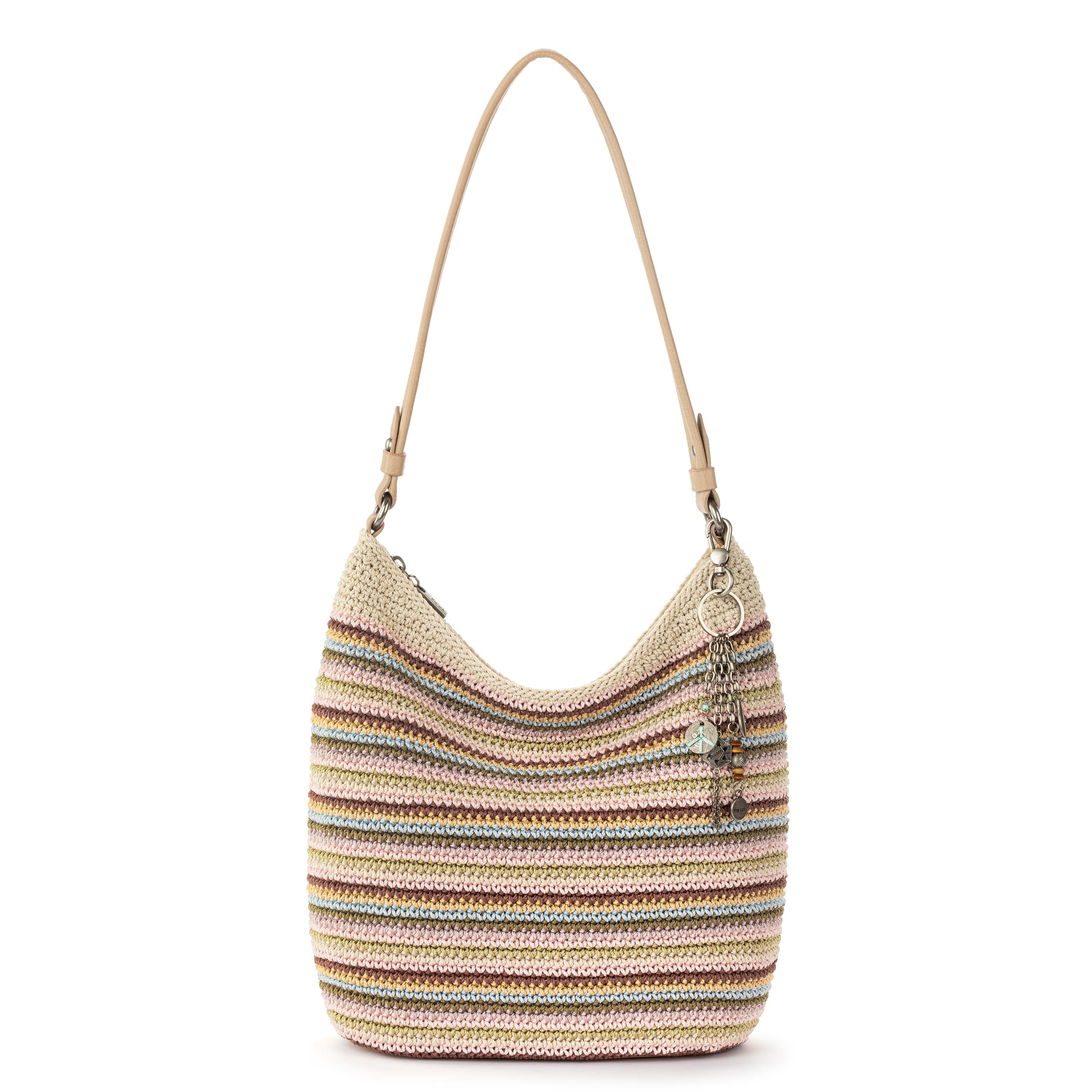 Hand Crochet - Pink Multi Stripe