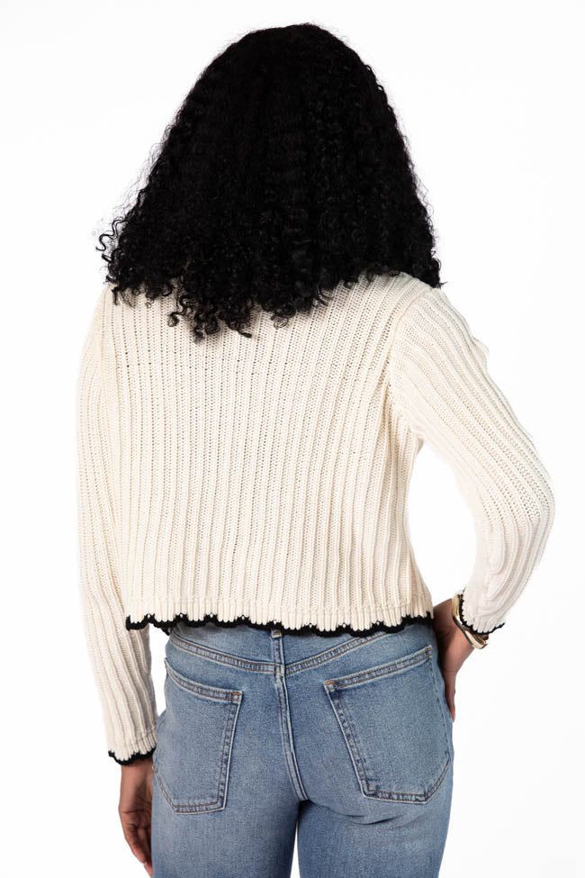 Elegant Black Tie-Front Crochet Cardigan for Women | Soft & Comfortable Knit Sweater | Perfect for Office, Date Night & Casual Outfits | Final Sale